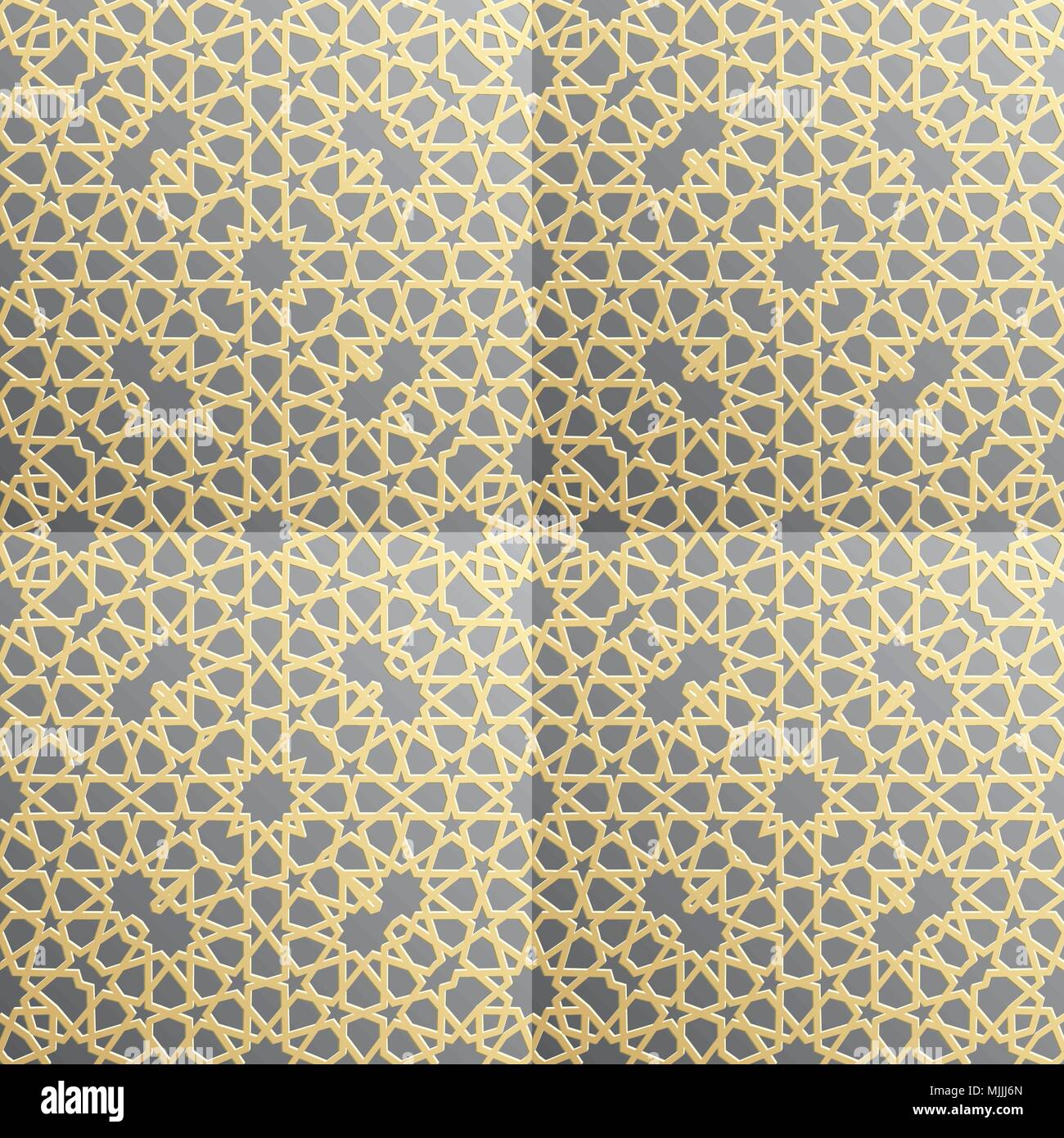 Seamless pattern islamique 3d . Élément de design traditionnel arabe. Illustration de Vecteur