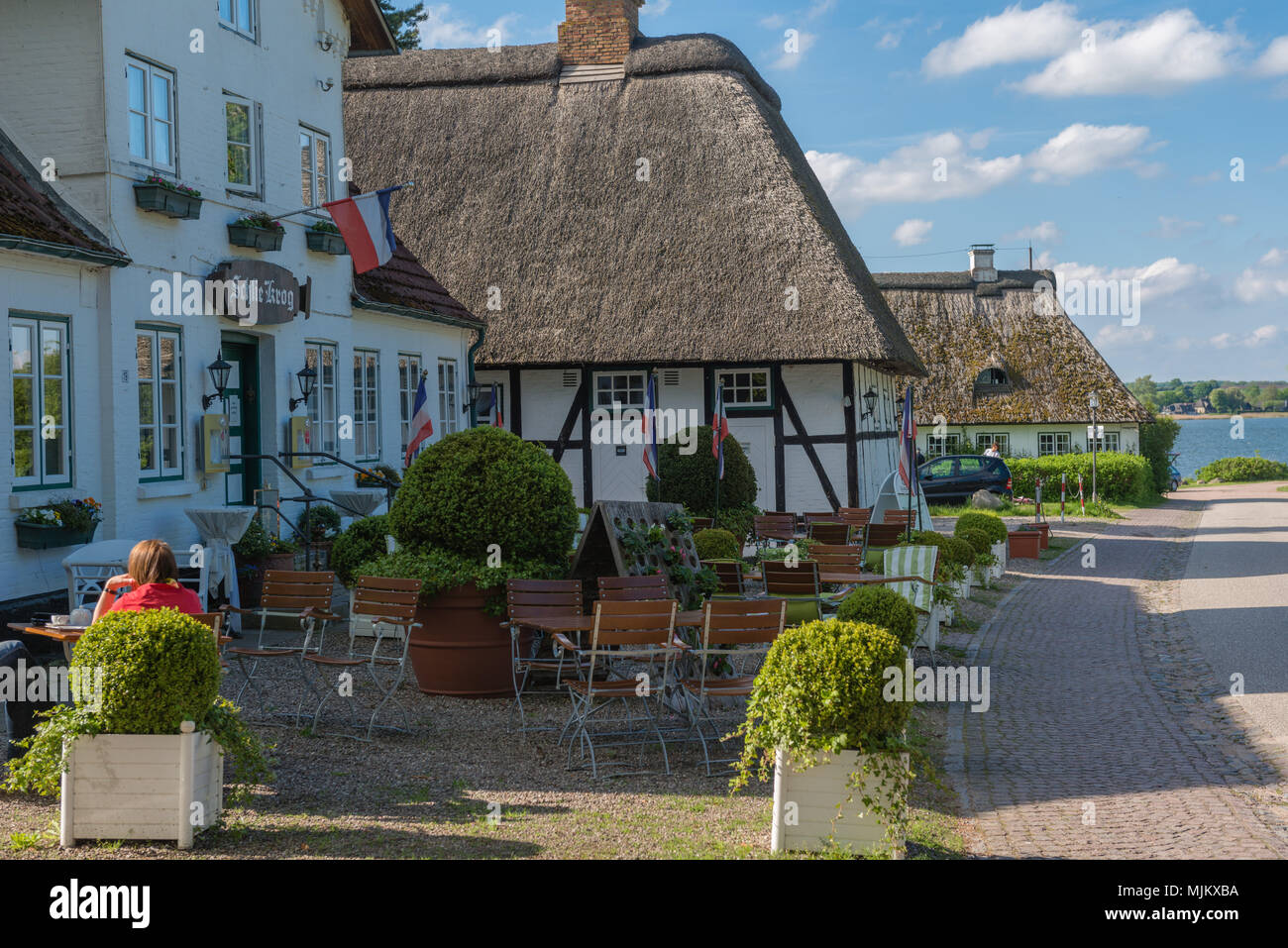 Schlie-Krog Thumgy, Restaurant, OT Sieseby, Landschaft Schwansen, Schleswig-Holstein Banque D'Images