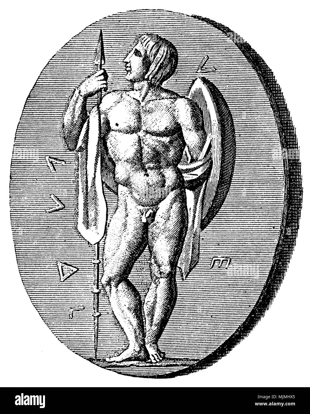 Spartan ( Tyrtaios ) . Après Visconti, Banque D'Images