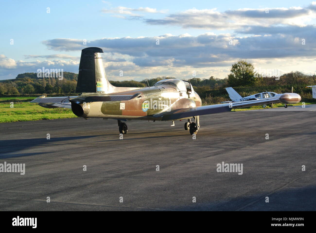 Jet Jet Provost G-PROV à Tollerton aéroport, au cours de vérifications avant vol, 2017 Banque D'Images