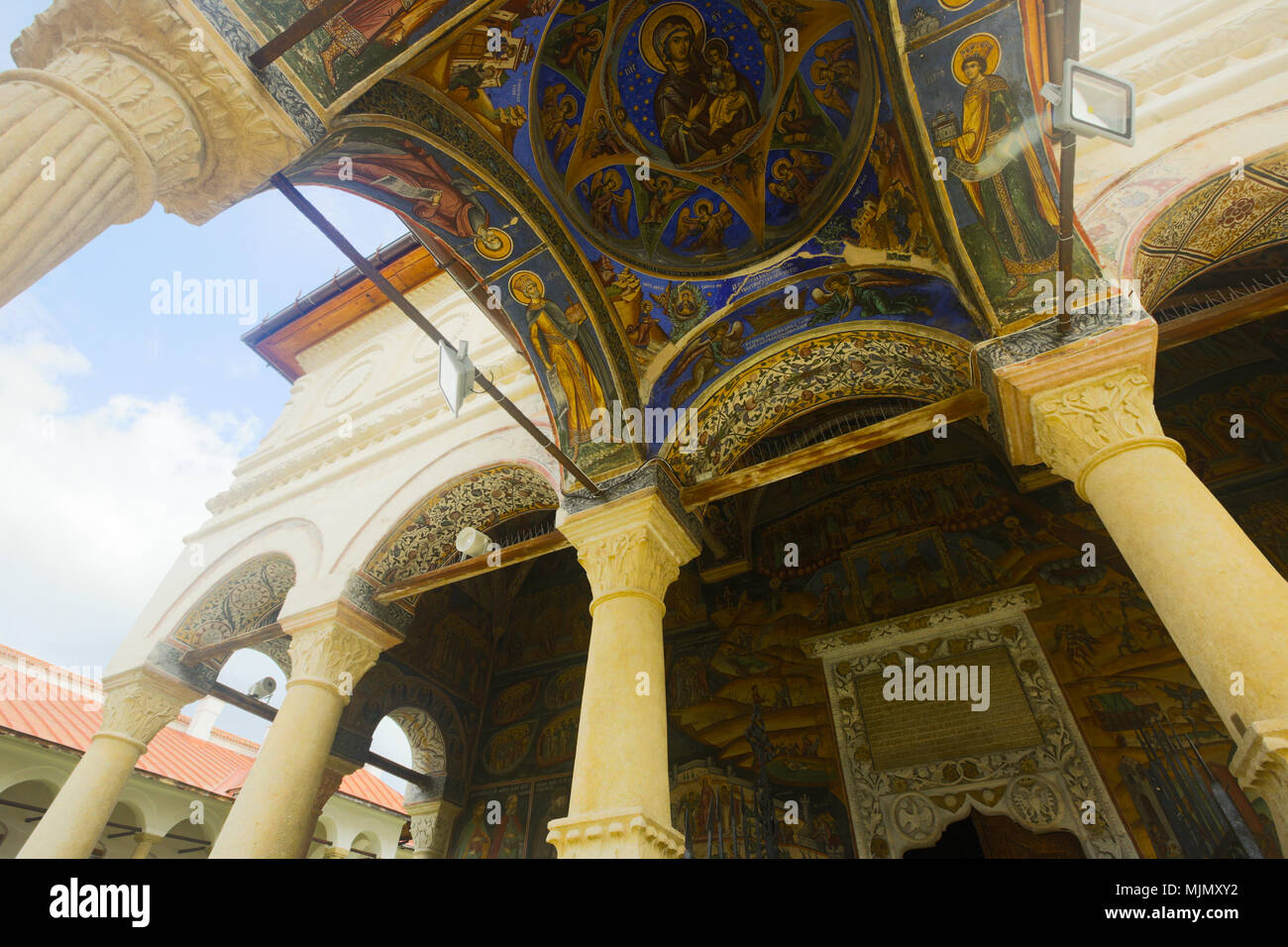 Libre de l'église peinte à Horezu monastère, la Valachie, Roumanie Banque D'Images