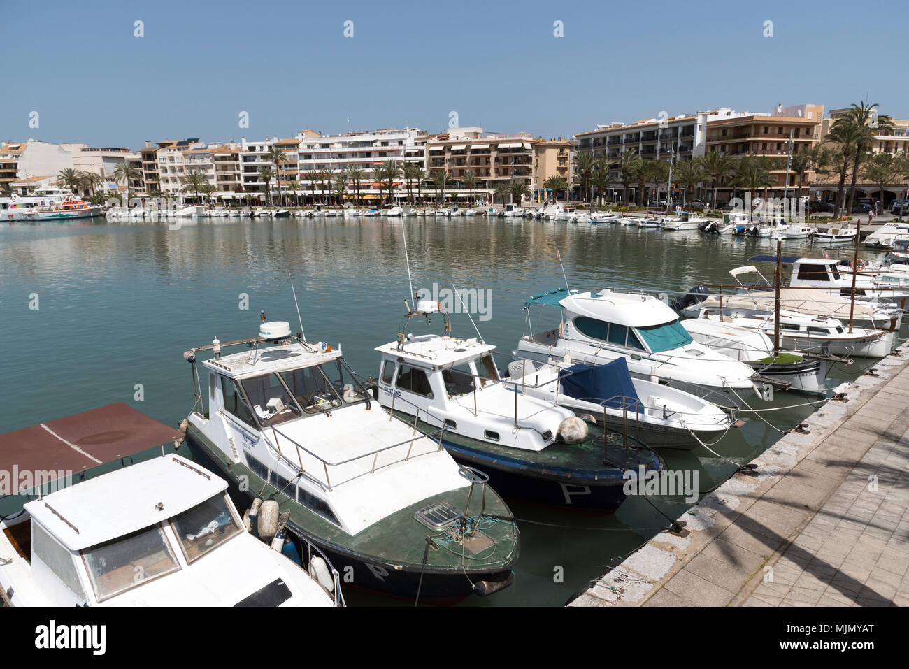 Alcudia, Mallorca, Espagne. En 2018. Dans ce busniesses front nord de l'Alcudia Holiday Resort Banque D'Images