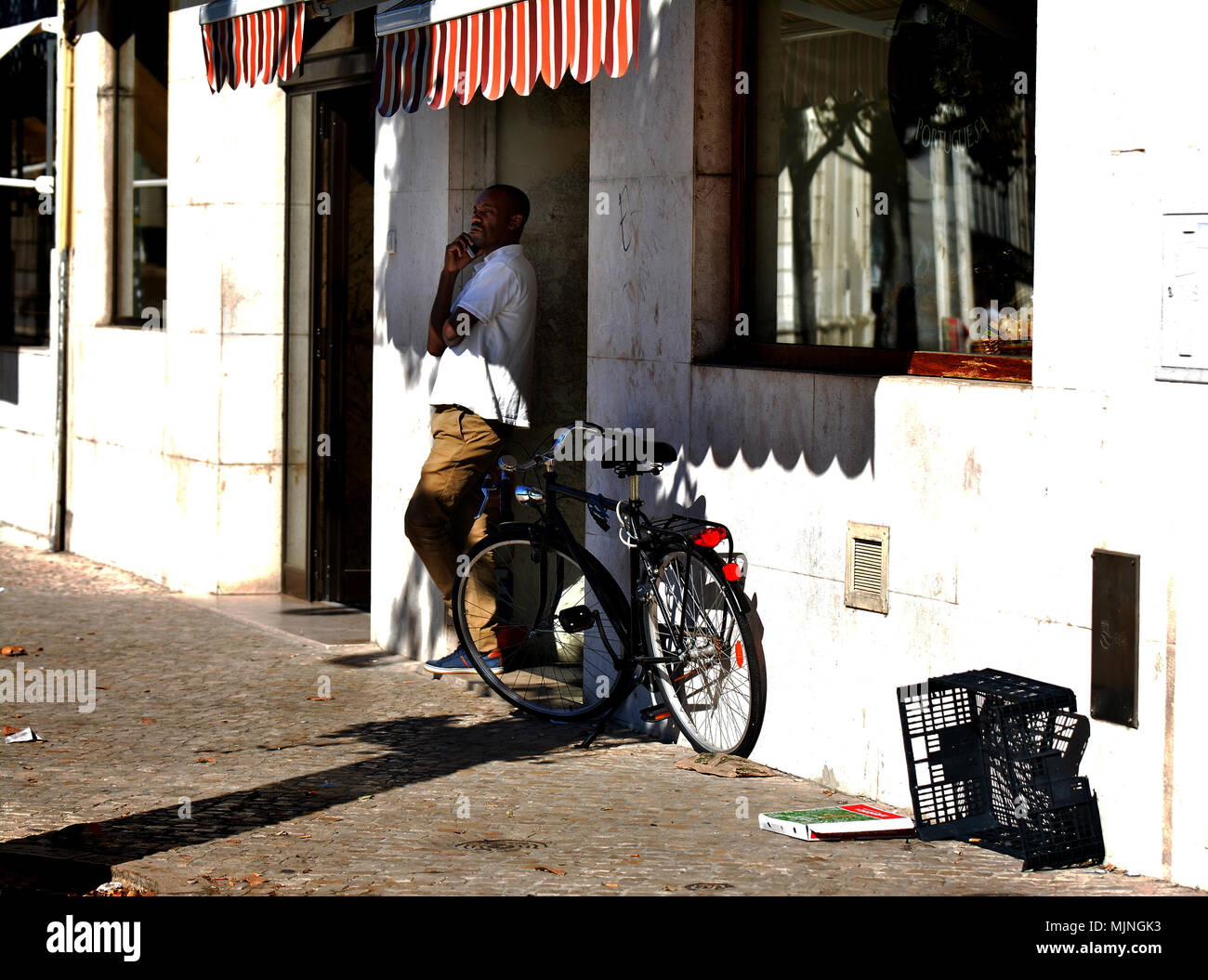 Lisbonne, PORTUGAL - Octobre, 2017. Street view dans la vieille ville de Lisbonne, l'attraction des touristes haut au Portugal Banque D'Images