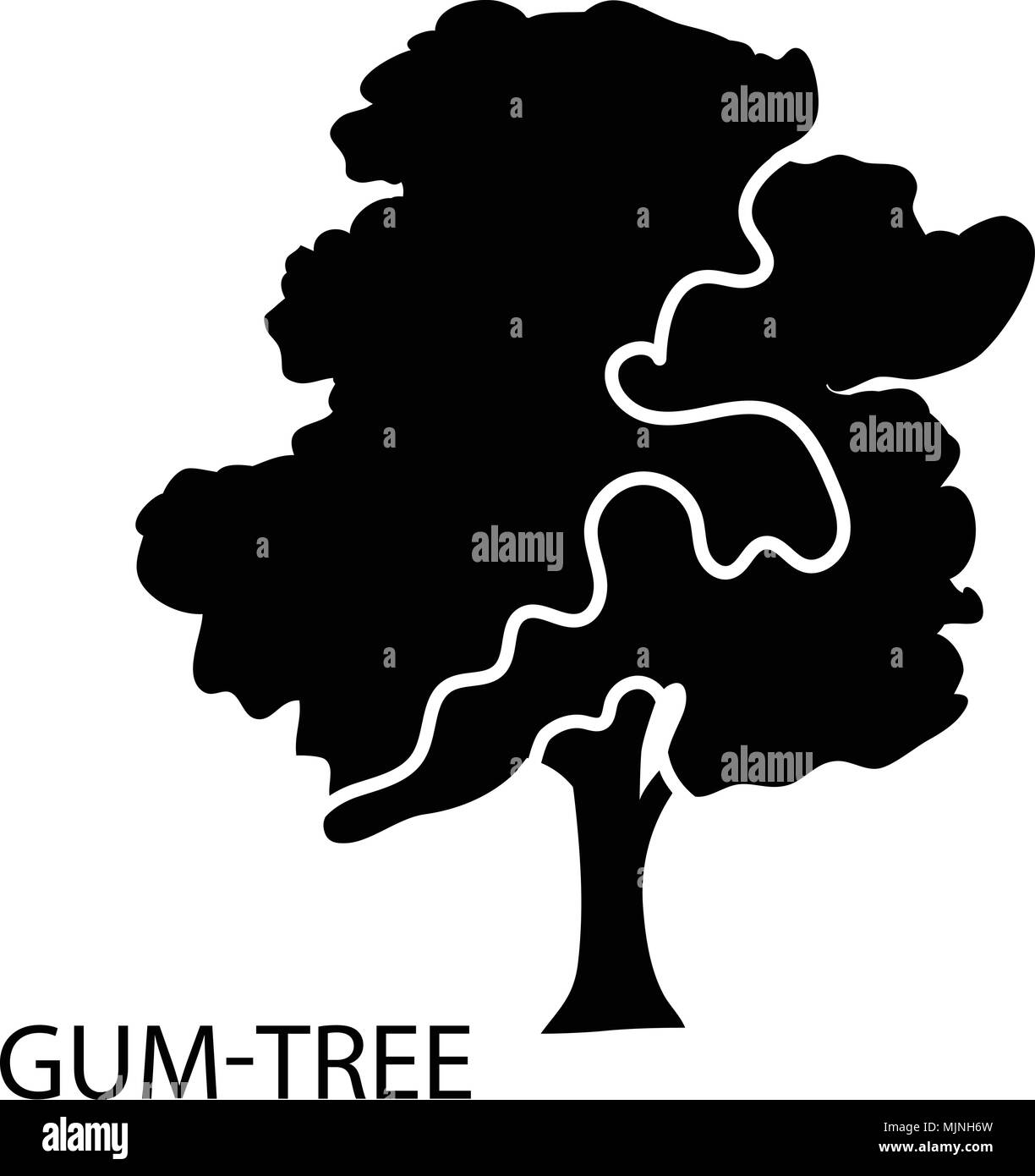 Gum Tree, icône de style simple. Illustration de Vecteur