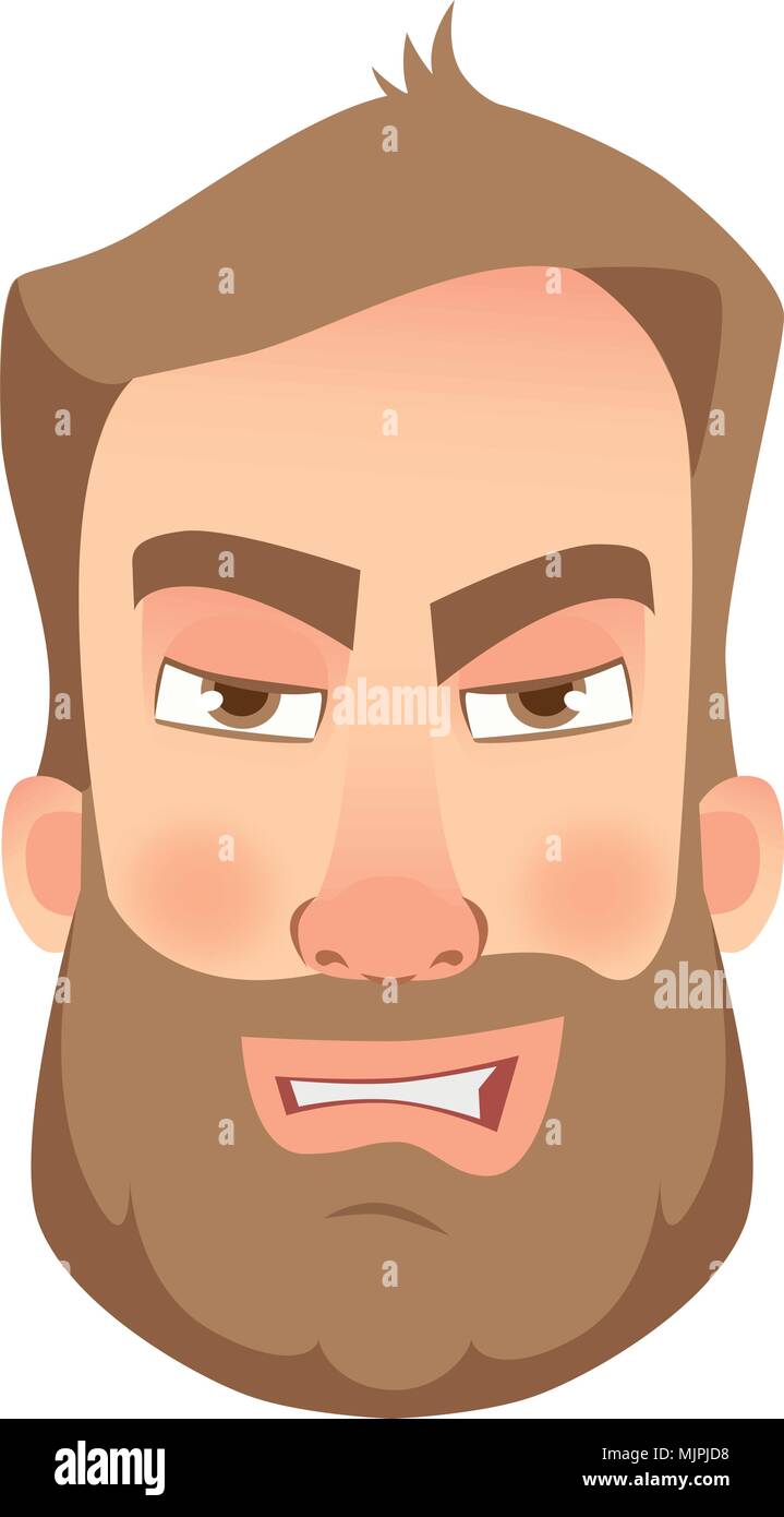 L'homme face close up Illustration de Vecteur