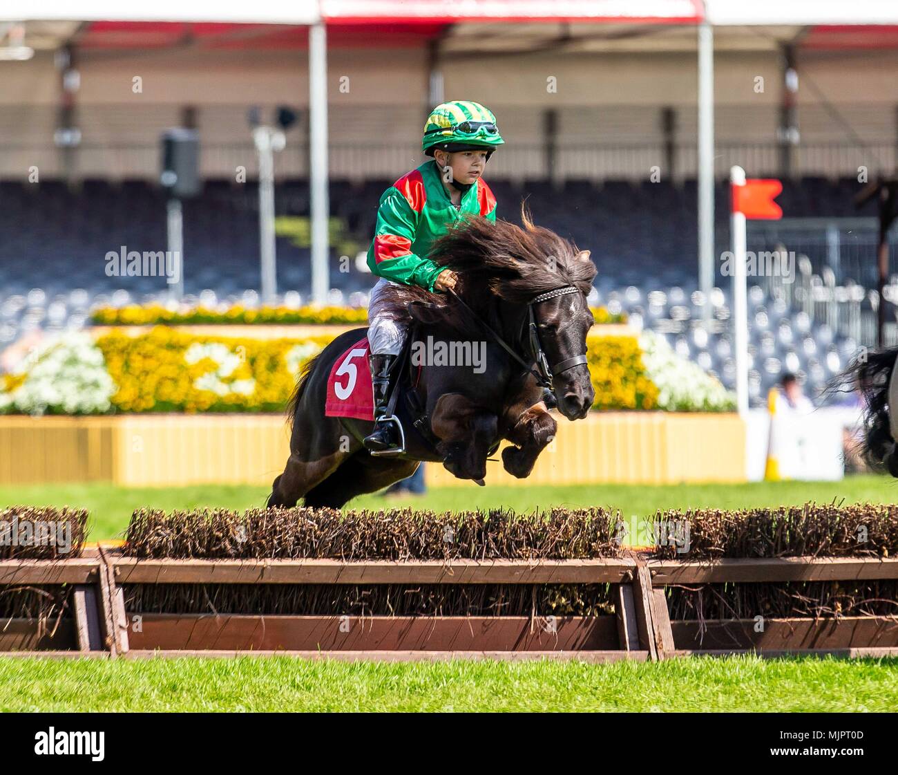 Badminton, Gloucestershire, Royaume-Uni, 5 mai 2018. Cross Country. Grand Shetland finale nationale. Badminton Horse Trials Mitsubishi. Le Badminton. UK. 05/05/2018. Credit : Sport en images/Alamy Live News Banque D'Images