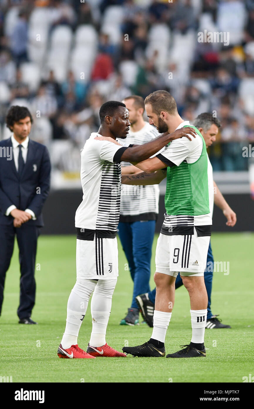 Turin, Italie, 5 mai 2018. Gonzalo Higuain (Juventus),au cours de la Serie A Italia match de football entre la Juventus et Bologne FC à Allianz Stadium le 05 mai 2018 à Turin, Italie. Crédit : Antonio Polia/Alamy Live News Banque D'Images