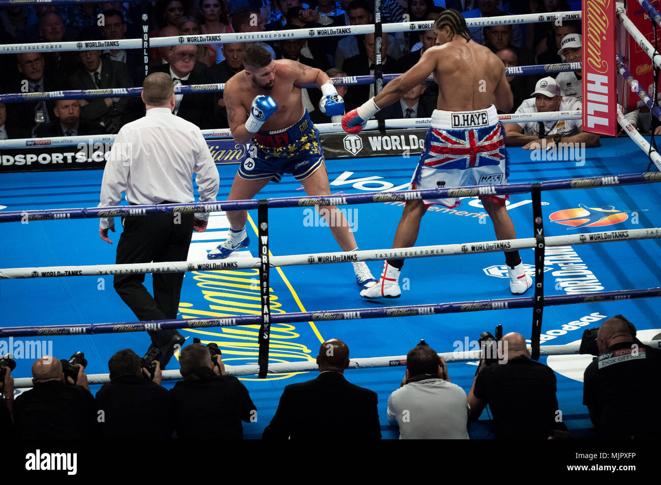 Londres, Royaume-Uni. 5 mai, 2018. Haye vs Bellew (match de boxe poids lourd à l'O2. Crédit : Guy Josse/Alamy Live News Banque D'Images