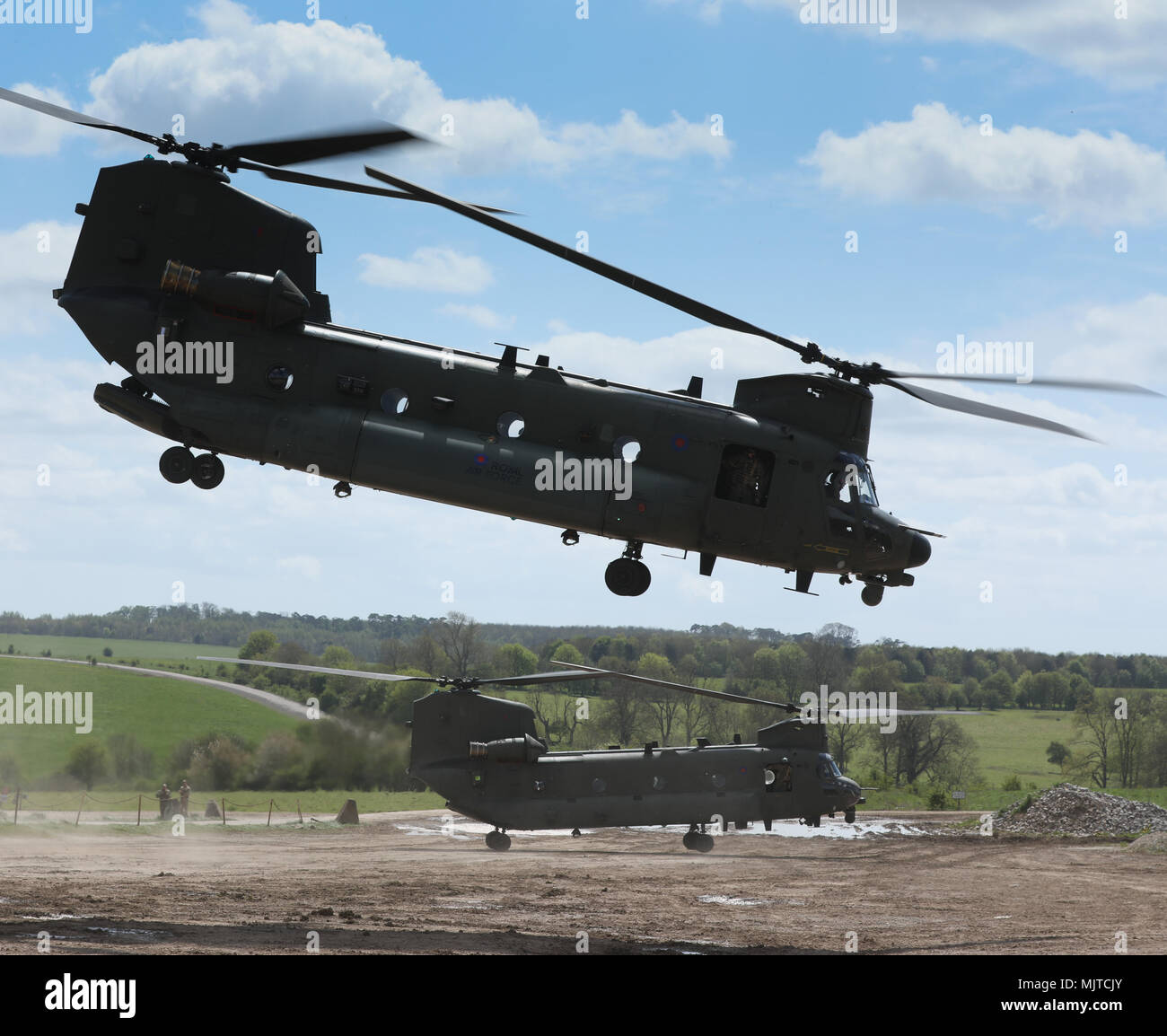 Des hélicoptères Chinook de la RAF Banque D'Images