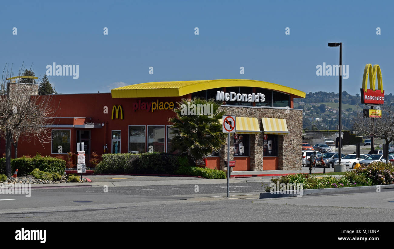 Restaurant de restauration rapide McDonald's, Californie, États-Unis Banque D'Images