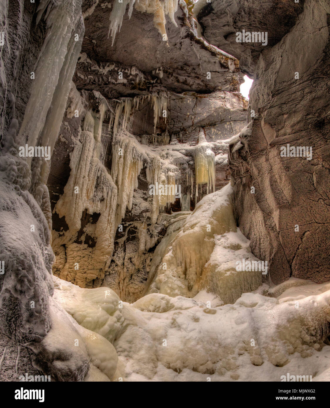 Temperance River est un parc d'État sur la rive nord du lac Supérieur au Minnesota Banque D'Images