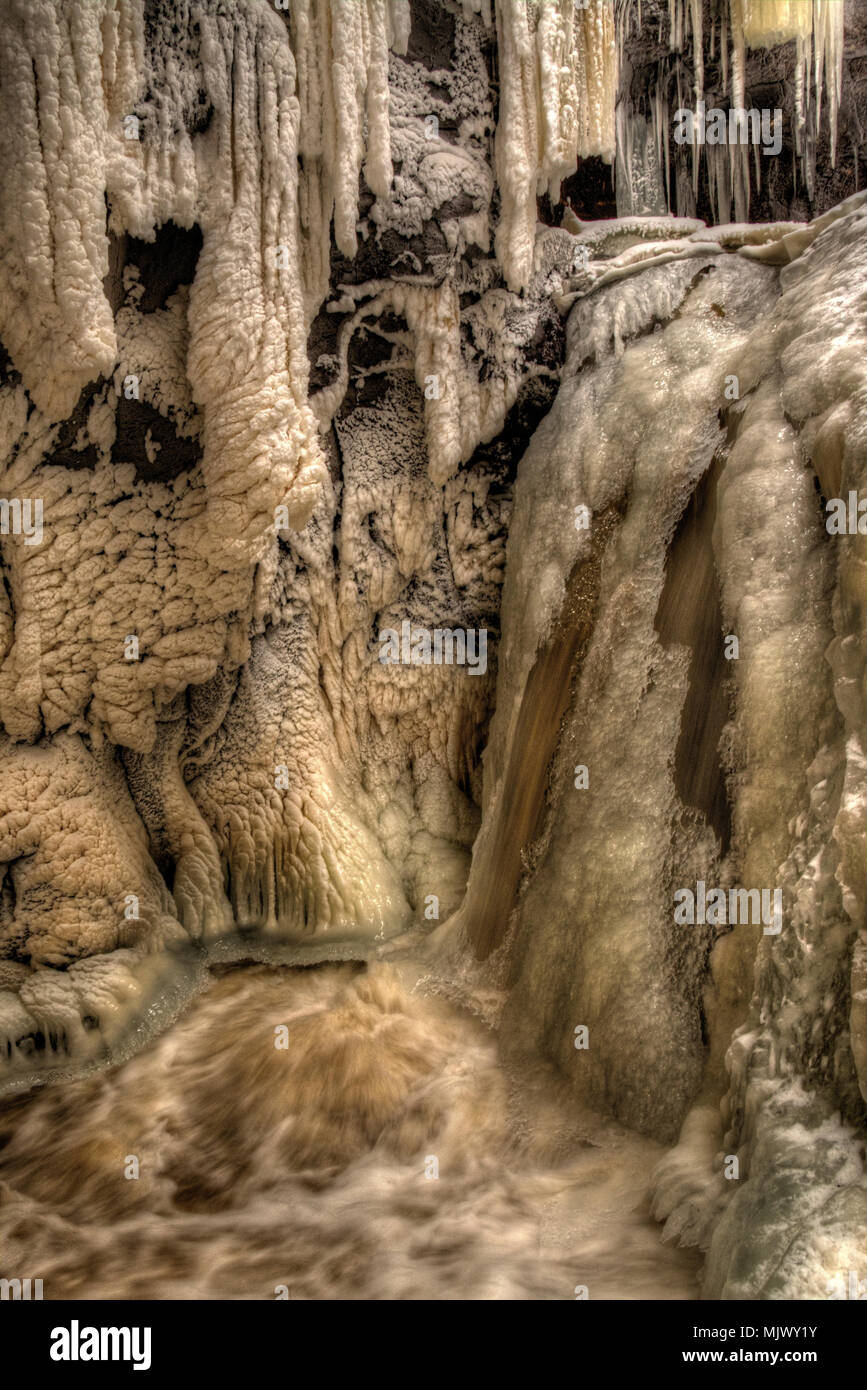 Temperance River est un parc d'État sur la rive nord du lac Supérieur au Minnesota Banque D'Images