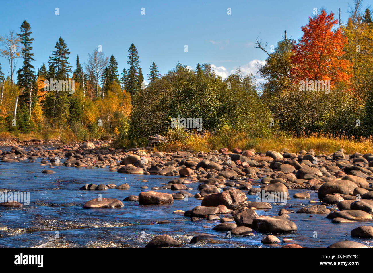 Temperance River est un parc d'État sur la rive nord du lac Supérieur au Minnesota Banque D'Images