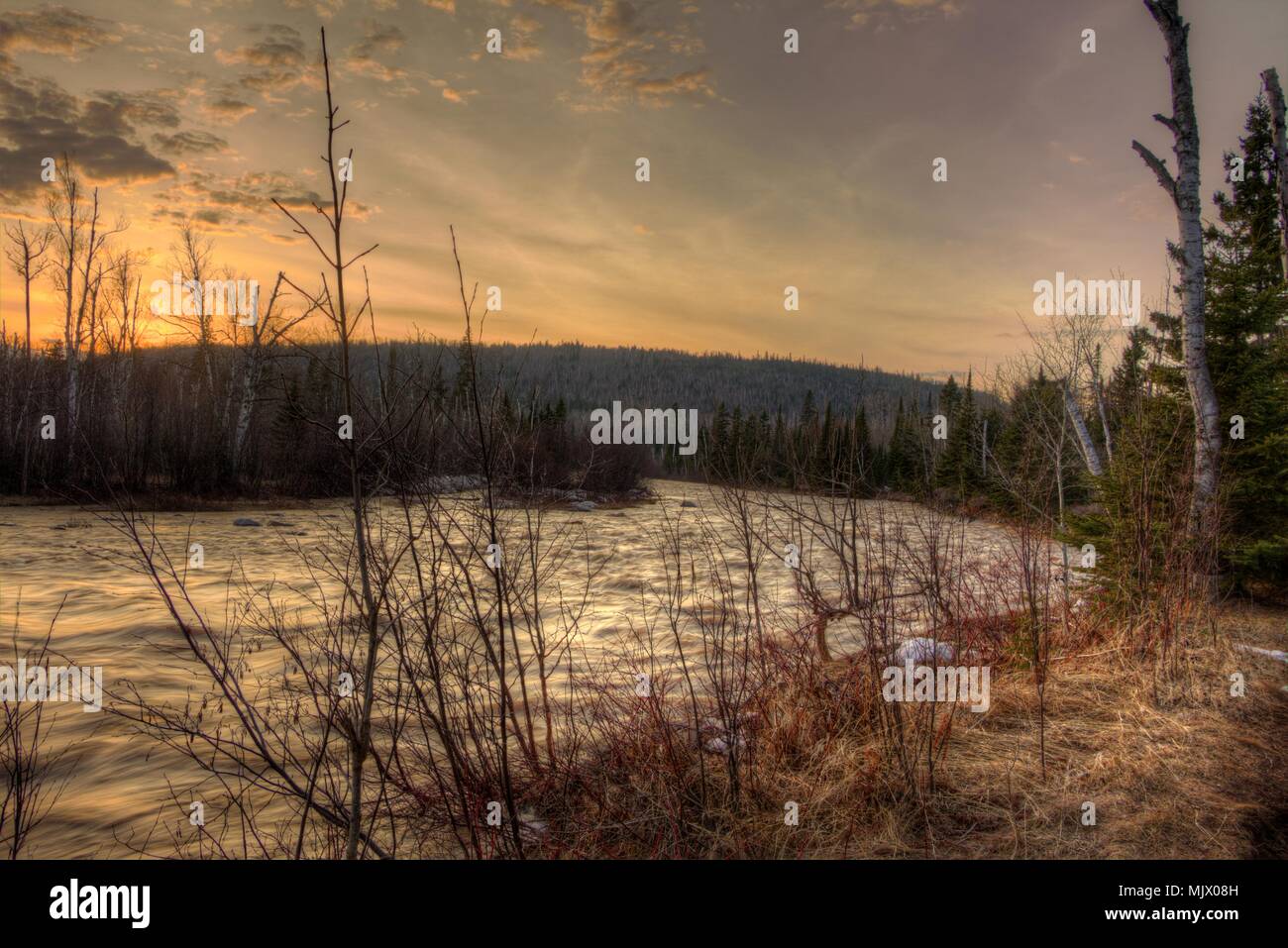Temperance River est un parc d'État sur la rive nord du lac Supérieur au Minnesota Banque D'Images