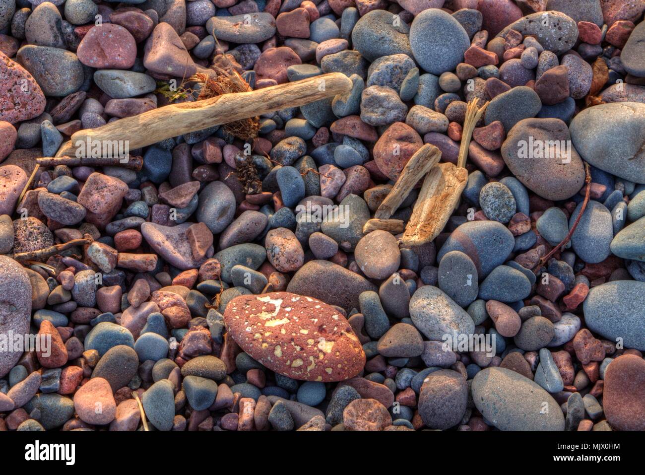 Temperance River est un parc d'État sur la rive nord du lac Supérieur au Minnesota Banque D'Images