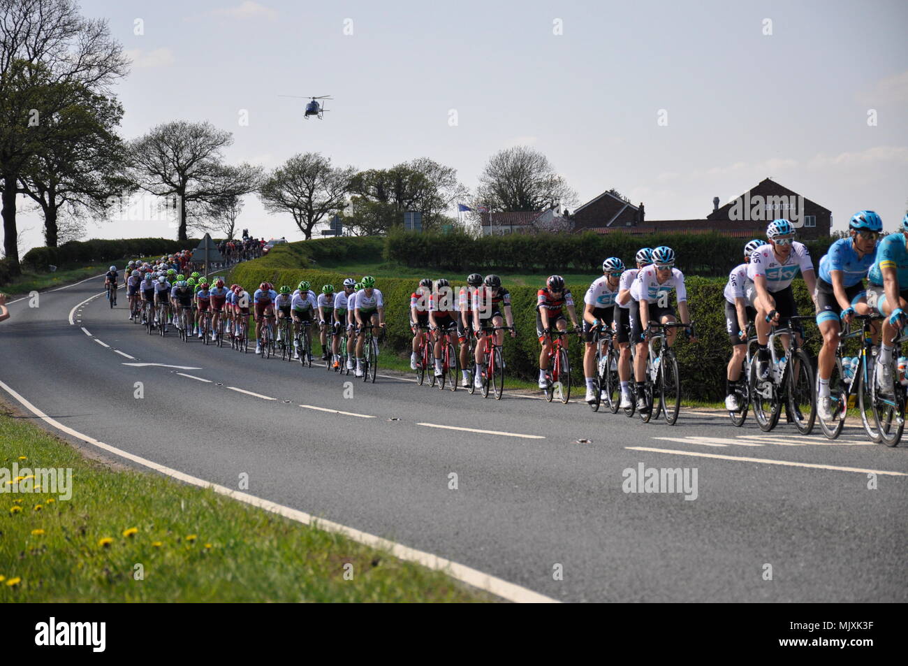 Peleton, étape 3, Tour de Yorkshire Banque D'Images