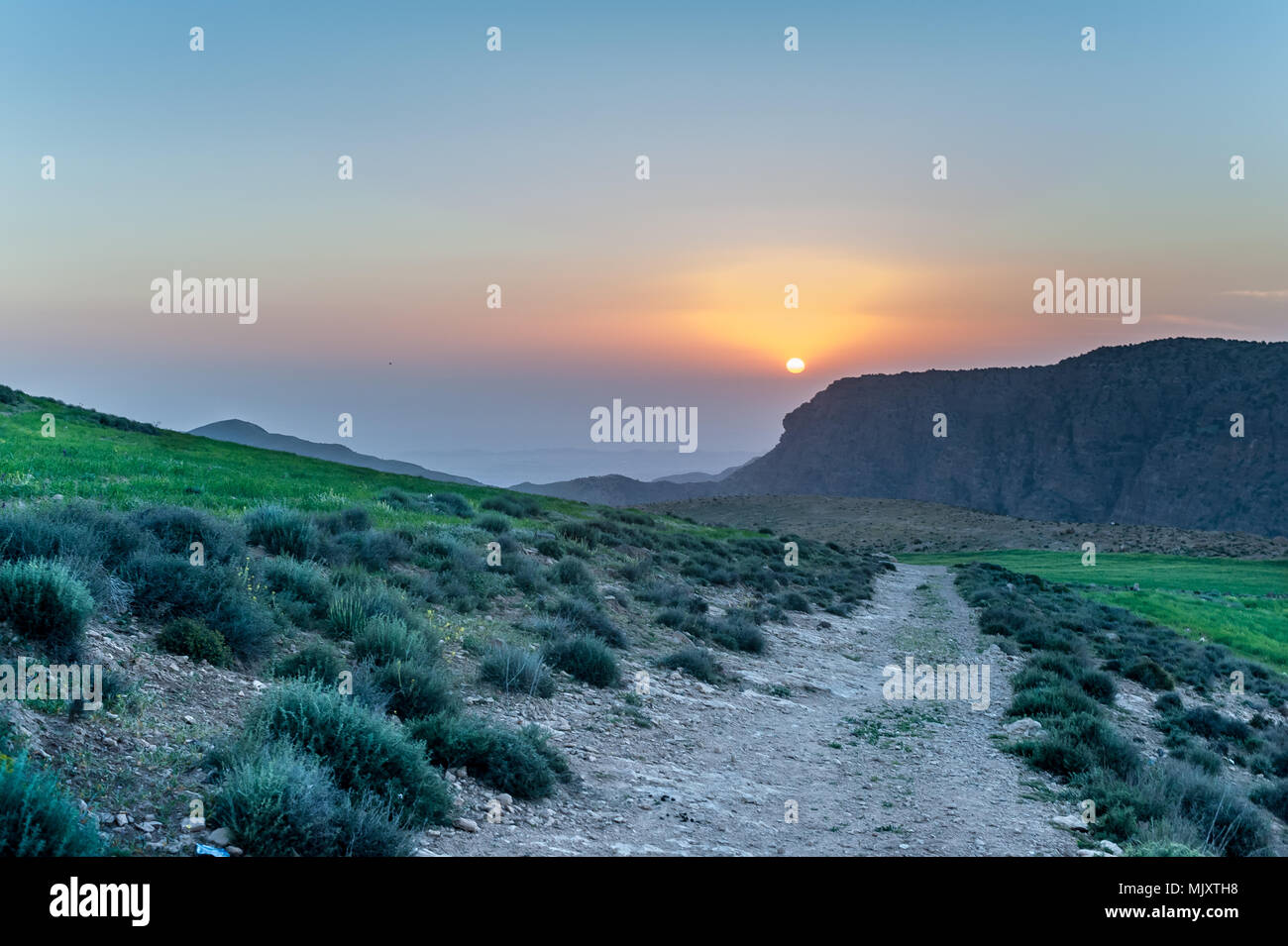 Dana de la biosphère est la plus grande réserve naturelle, situé dans le centre-sud de la Jordanie. Réserve de biosphère de Dana a été fondée en 1989 dans la région en Banque D'Images