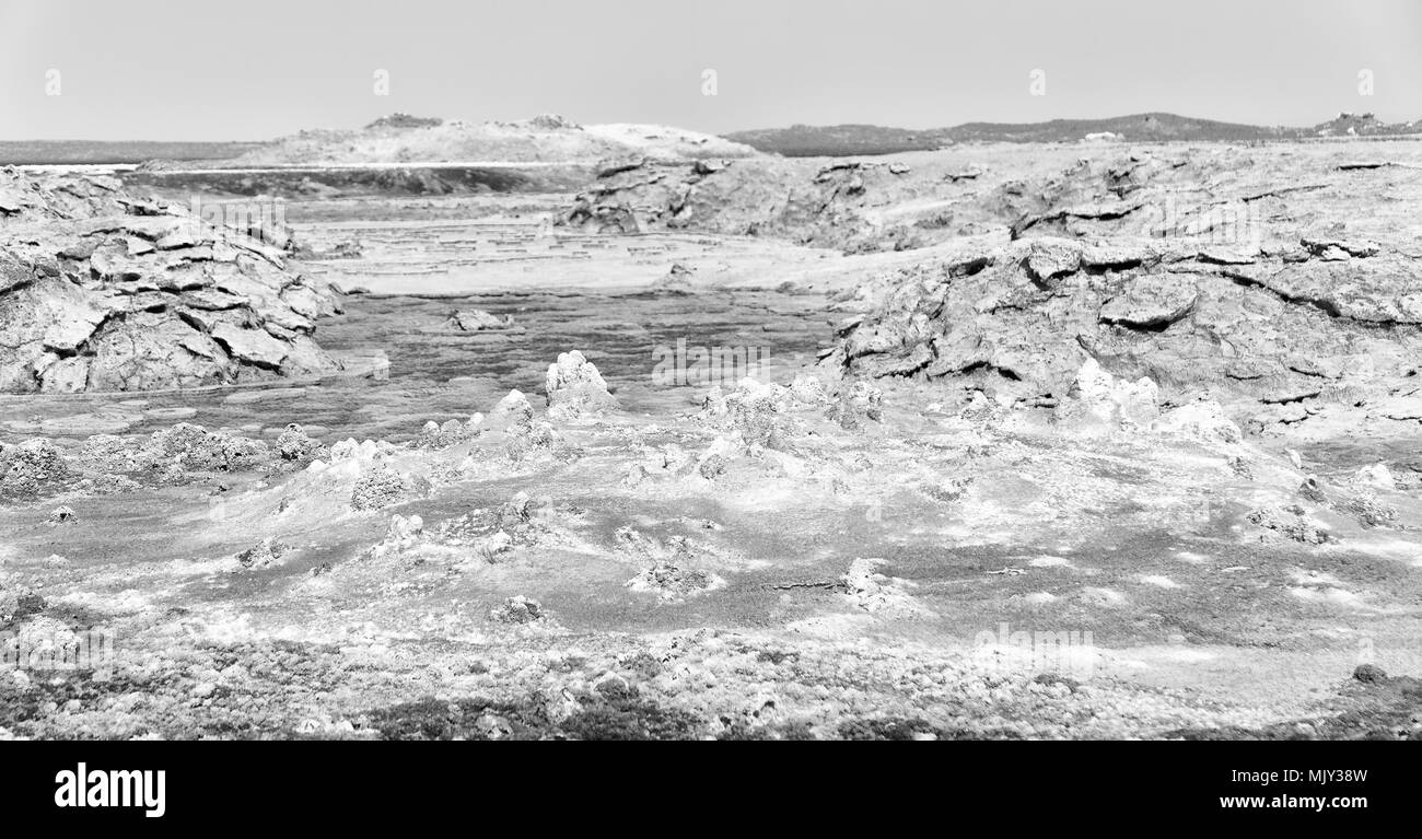 Dans l'Afrique de l'Éthiopie de danakil dépression volcanique de dallol Banque D'Images