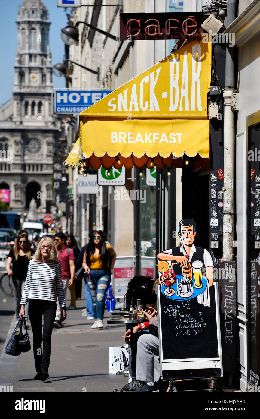 Snack-bar Café - Paris - France Banque D'Images