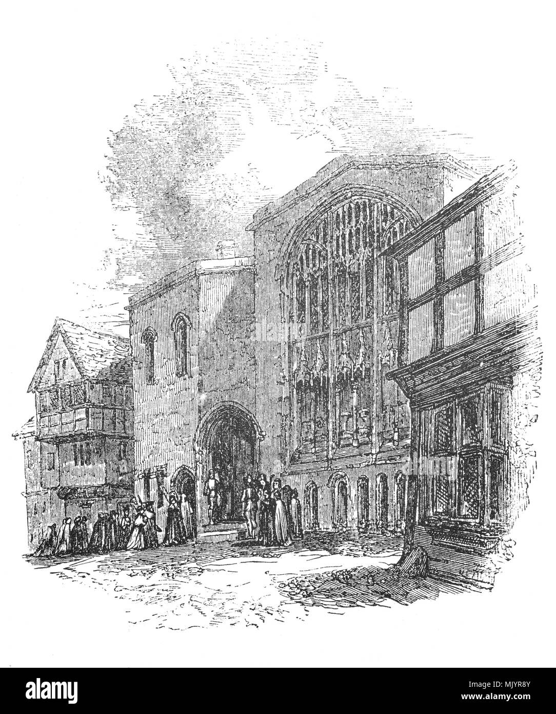 St Mary's Hall est un guildhall construit à Coventry, Warwickshire, en Angleterre, d'abord construit 1340-42. lt servait de résidence au siège de l'organisation des confréries de la Sainte Trinité, Sainte Marie, Saint Jean Baptiste et Saint Katherine. Après la suppression des corporations en 1547, pendant un temps, il a servi comme l'arsenal de la ville et plus tard, son trésor. Banque D'Images St Mary's Hall est un guildhall construit à Coventry, Warwickshire, en Angleterre, d'abord construit 1340-42. lt servait de résidence au siège de l'organisation des confréries de la Sainte Trinité, Sainte Marie, Saint Jean Baptiste et Saint Katherine. Après la suppression des corporations en 1547, pendant un temps, il a servi comme l'arsenal de la ville et plus tard, son trésor. Banque D'Images