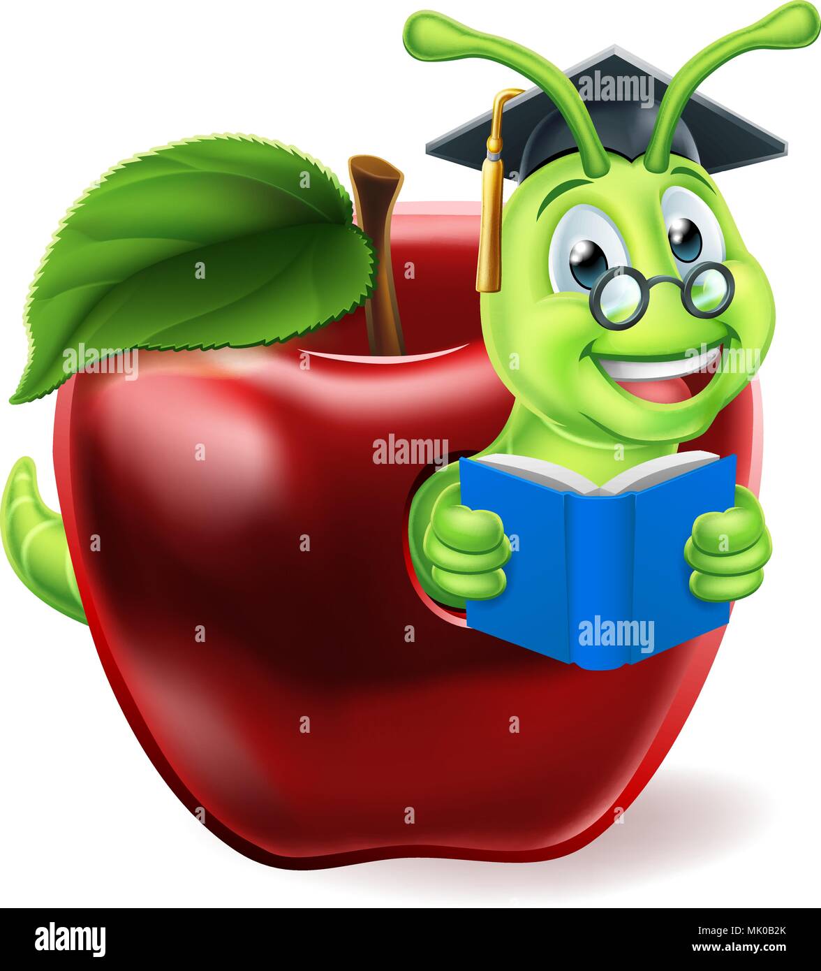 Personnage de ver de livre Illustration de Vecteur