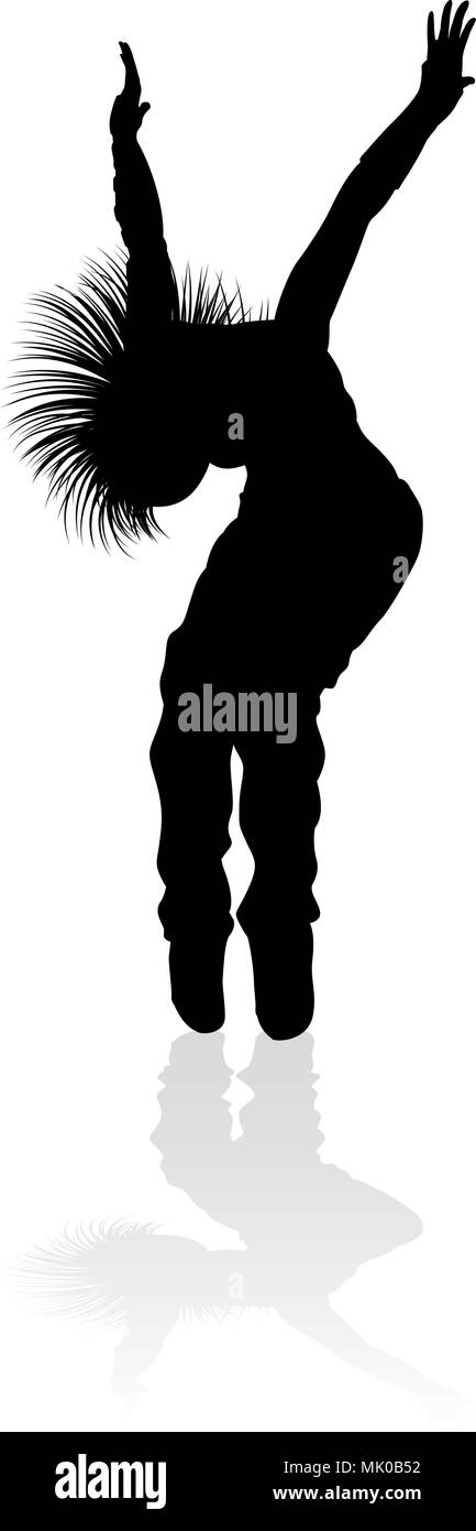 Street Dance Dancer Silhouette Illustration de Vecteur