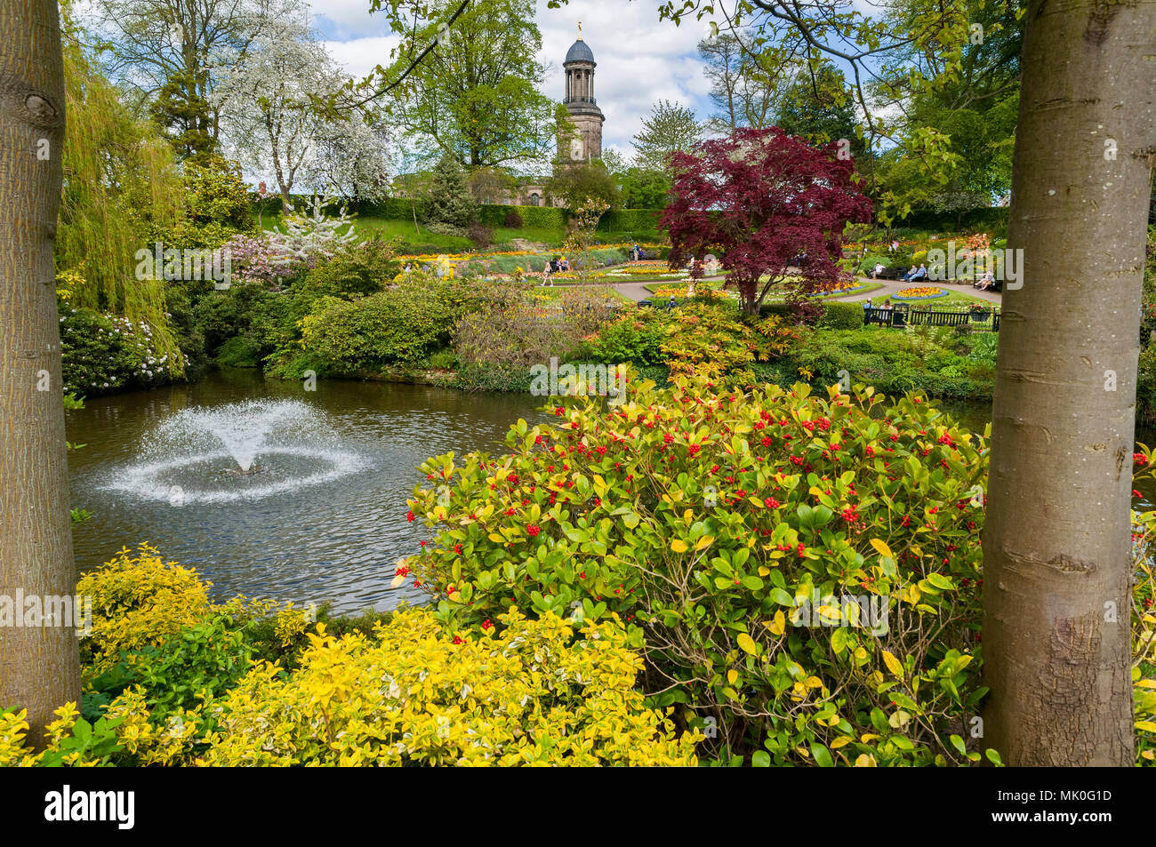 Shrewsbury Le parc de Dingle. Banque D'Images