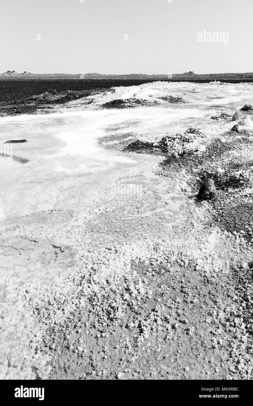 Dans l'Afrique de l'Éthiopie de danakil dépression volcanique de soufre de l'acide et le lac dallol comme dans mars Banque D'Images