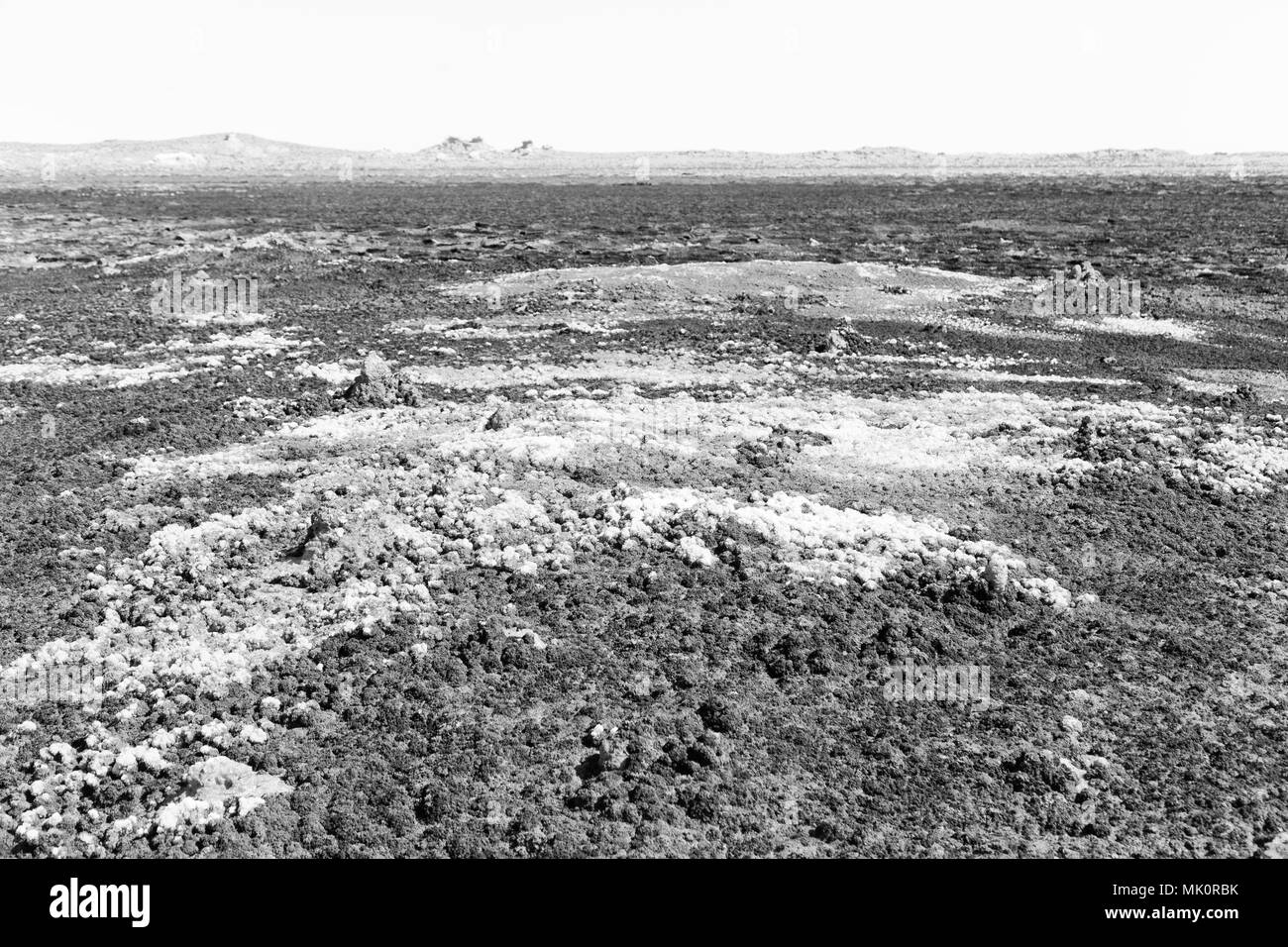 Dans l'Afrique de l'Éthiopie de danakil dépression volcanique de soufre de l'acide et le lac dallol comme dans mars Banque D'Images