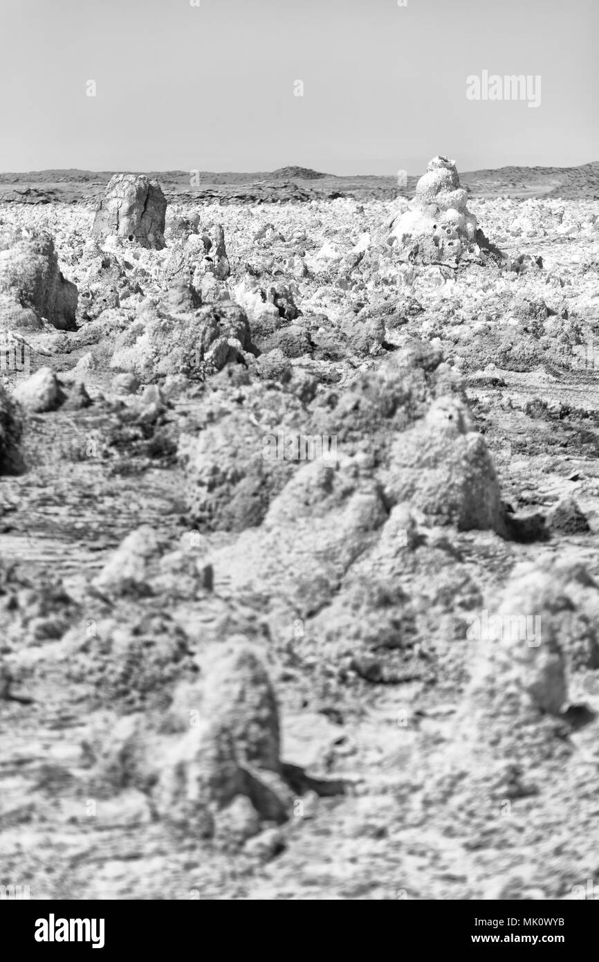Dans l'Afrique de l'Éthiopie de danakil dépression volcanique de dallol Banque D'Images