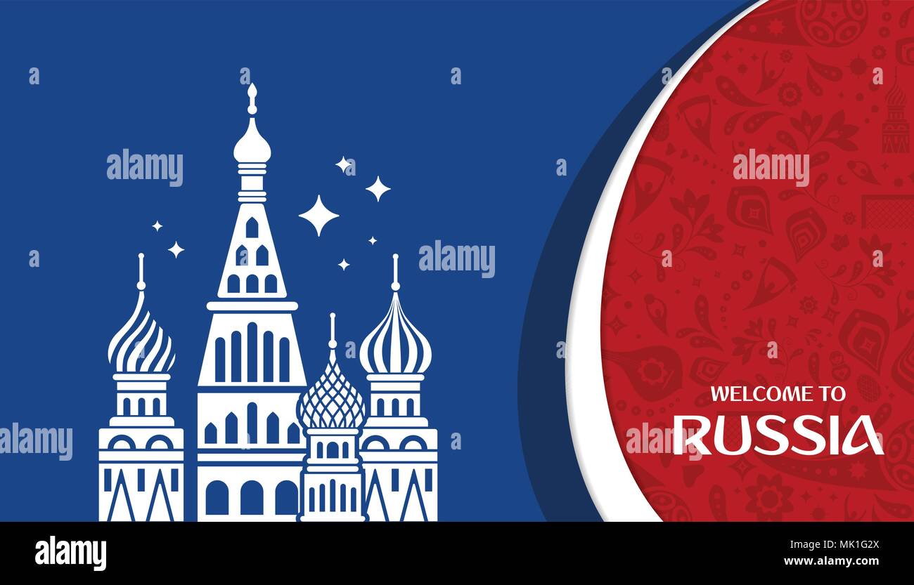 Bienvenue à La Russie Modèle De Conception Moderne Avec Des - 