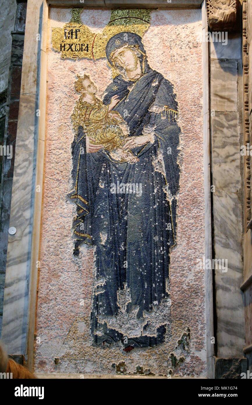 Mosaïque byzantin dans l'église du Saint Sauveur à Chora , Istanbul Banque D'Images