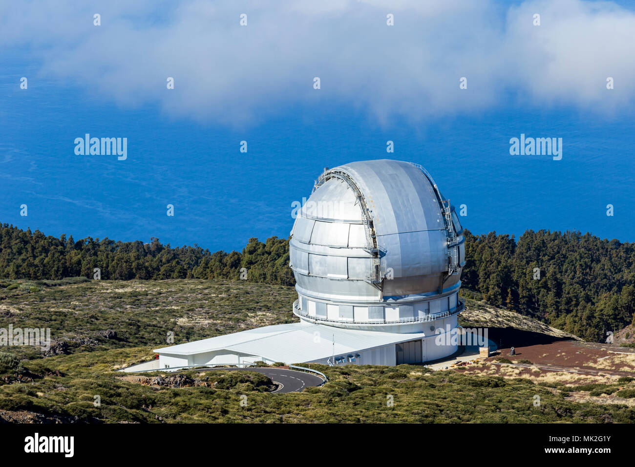 La Palma - Sternwarte auf dem Roque de los Muchachos Banque D'Images