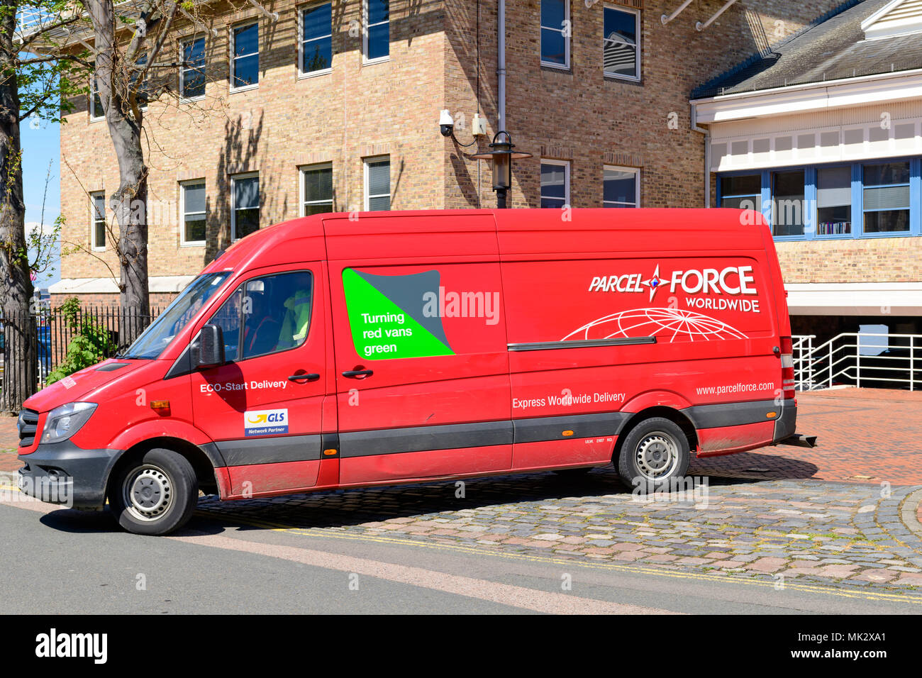 Parcelforce delivery van Banque D'Images