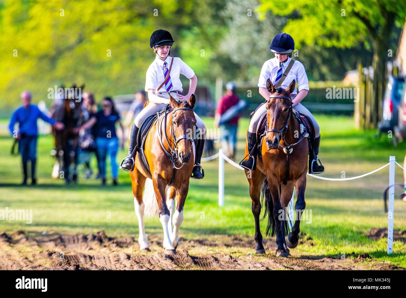 Cross Country. Poney Club de Beaufort membres. Badminton Horse Trials Mitsubishi. Le Badminton. UK. 05/05/2018. Banque D'Images