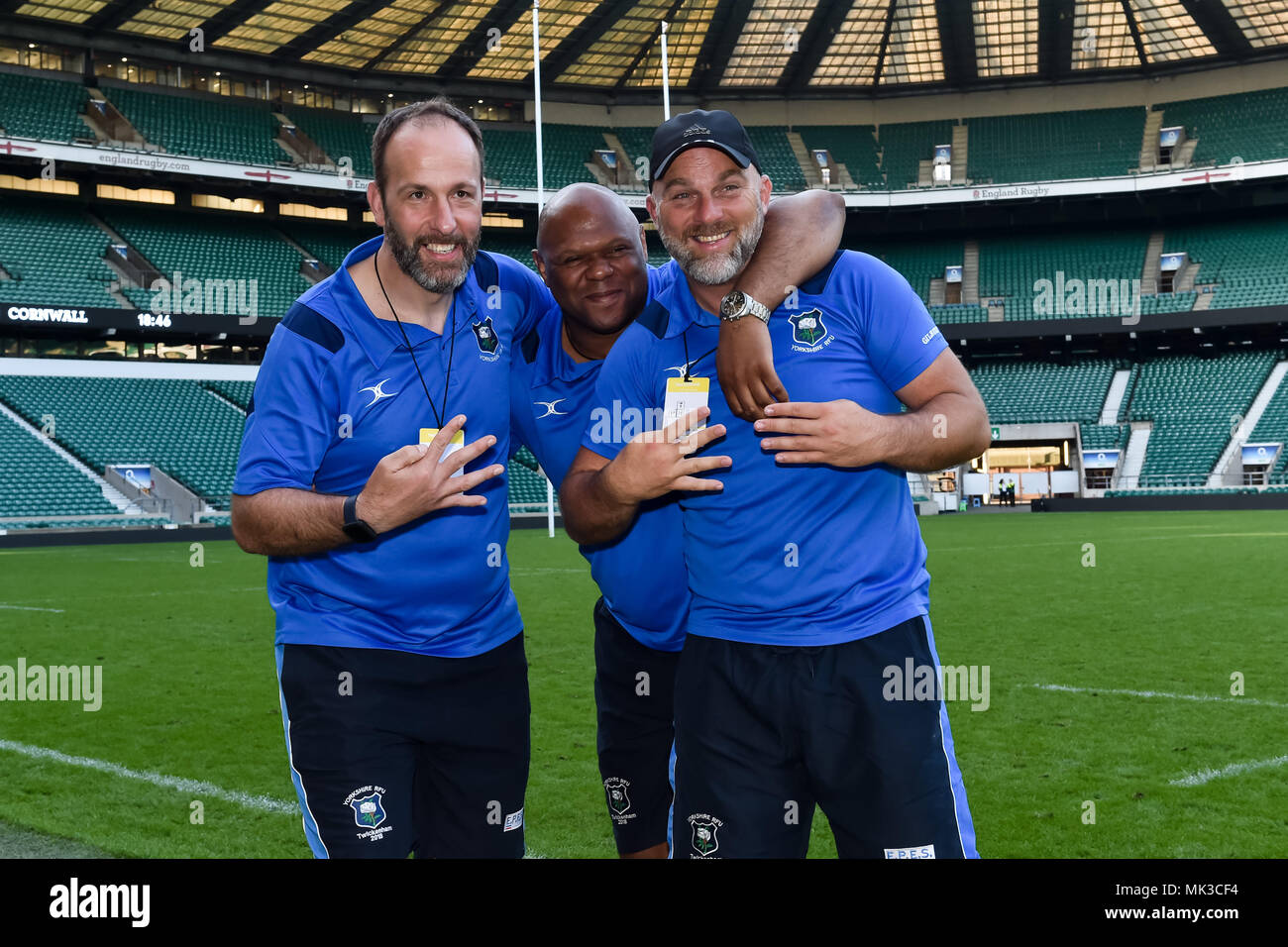 Londres, Royaume-Uni. 6 mai 2018. Le ventilateur de la RFC 2018 Yorkshire durant la Coupe du RFU - Jason Leonard Division 1 finale : Yorkshire vs U20 U20 Cornwall au stade de Twickenham, le dimanche, 06 mai 2018. Londres, Angleterre. Credit : Taka G Wu Banque D'Images