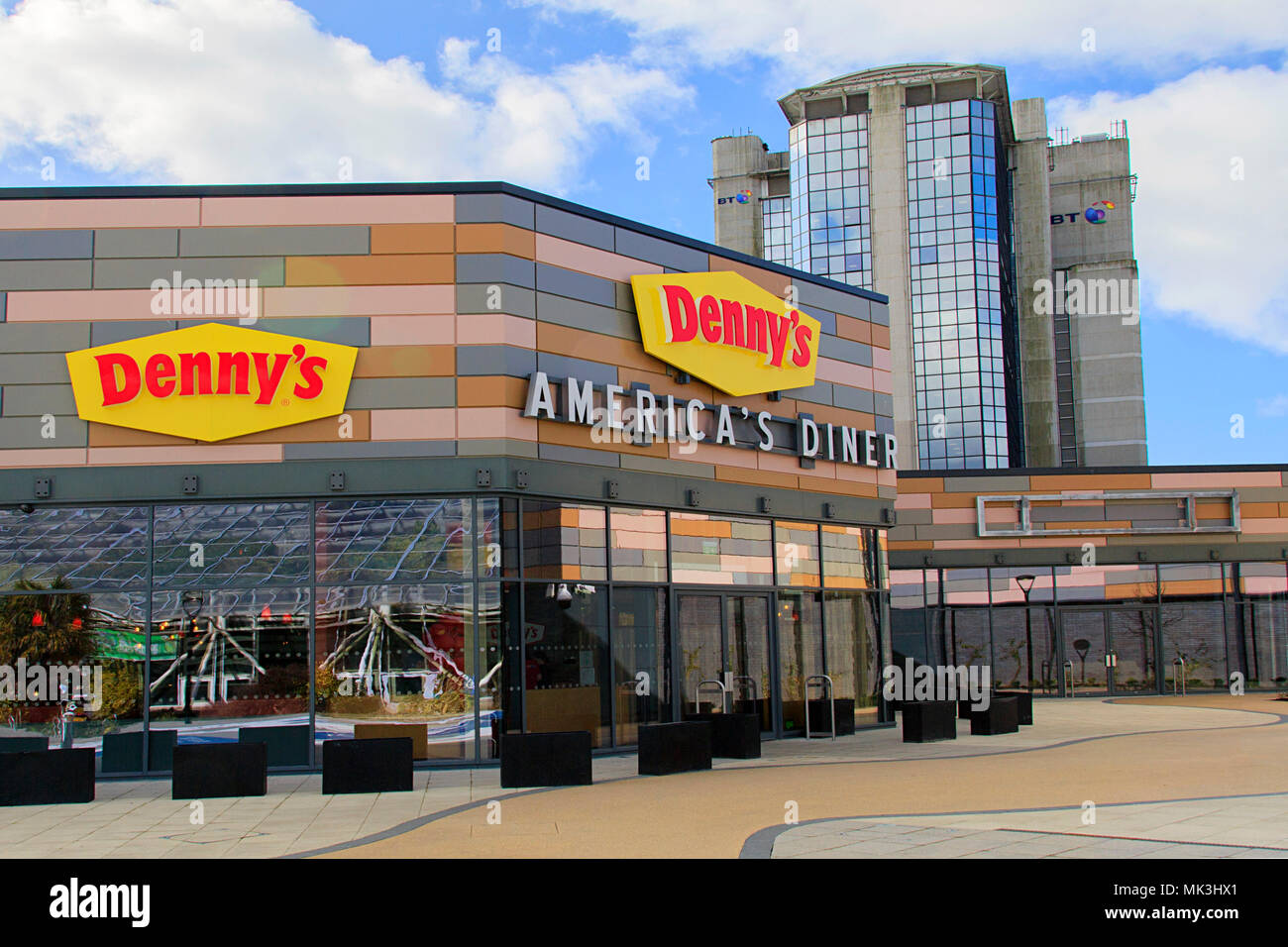 Swansea, Royaume-Uni : Mars 08, 2018 : le premier Denny's Restaurant Américain d'ouvrir au Royaume-Uni remonte à Swansea en 2017 la création de 70 emplois. L'original American diner. Banque D'Images