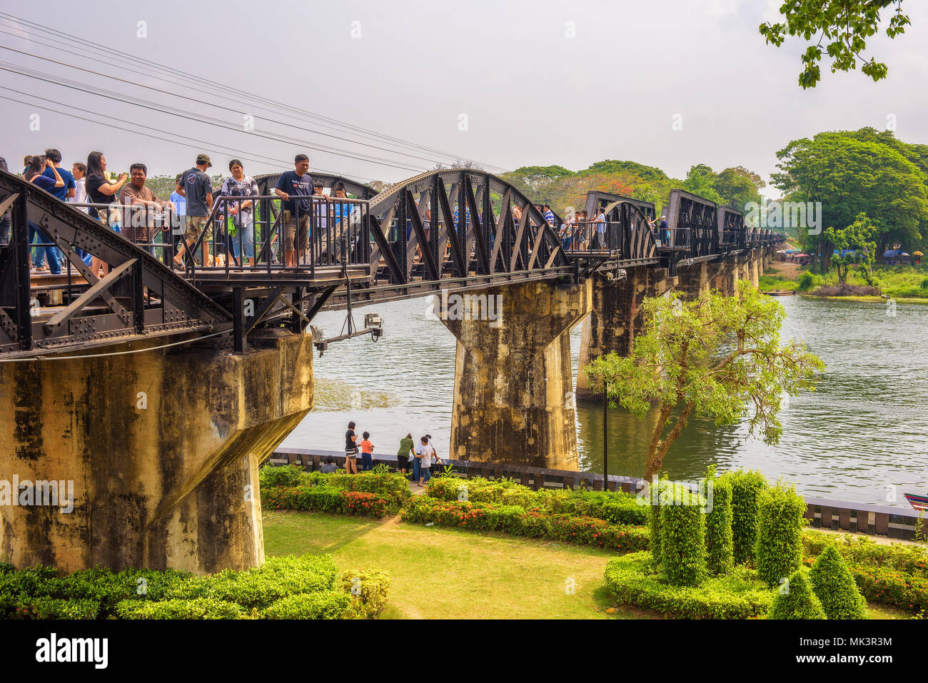 Pont sur la rivière Kwai et le chemin de fer de la mort Banque D'Images