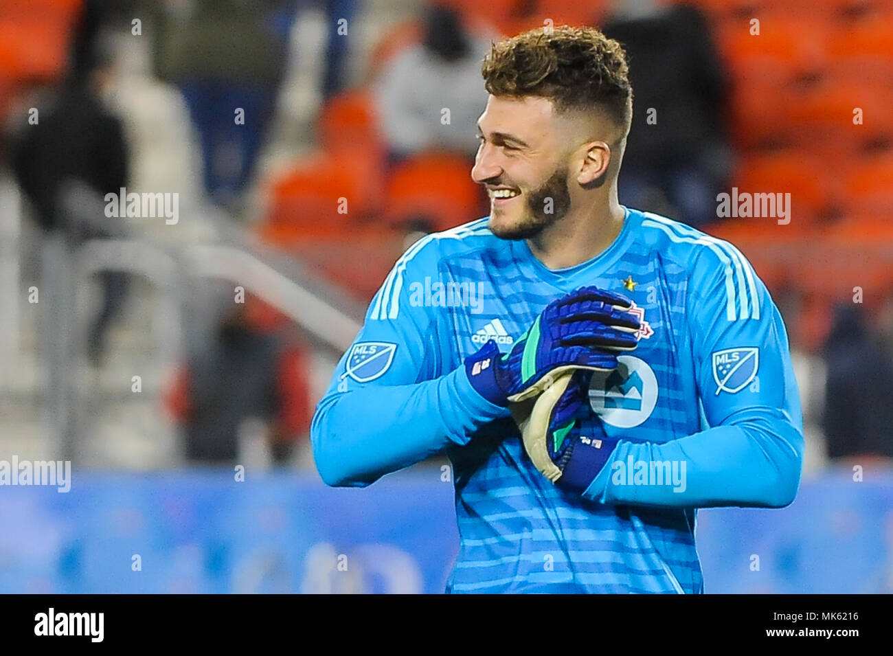 Toronto, Canada. 4 mai 2018 - Alexander Bono rires au cours de match de saison régulière 2018 MLS entre Toronto FC (Canada) et l'Union de Philadelphie (USA) au Banque D'Images