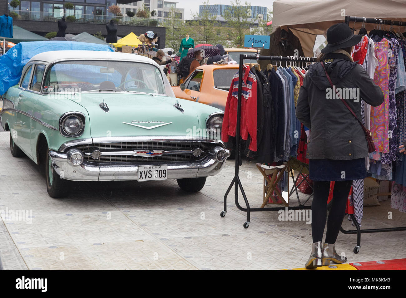 Classic vintage car boot, Londres Banque D'Images