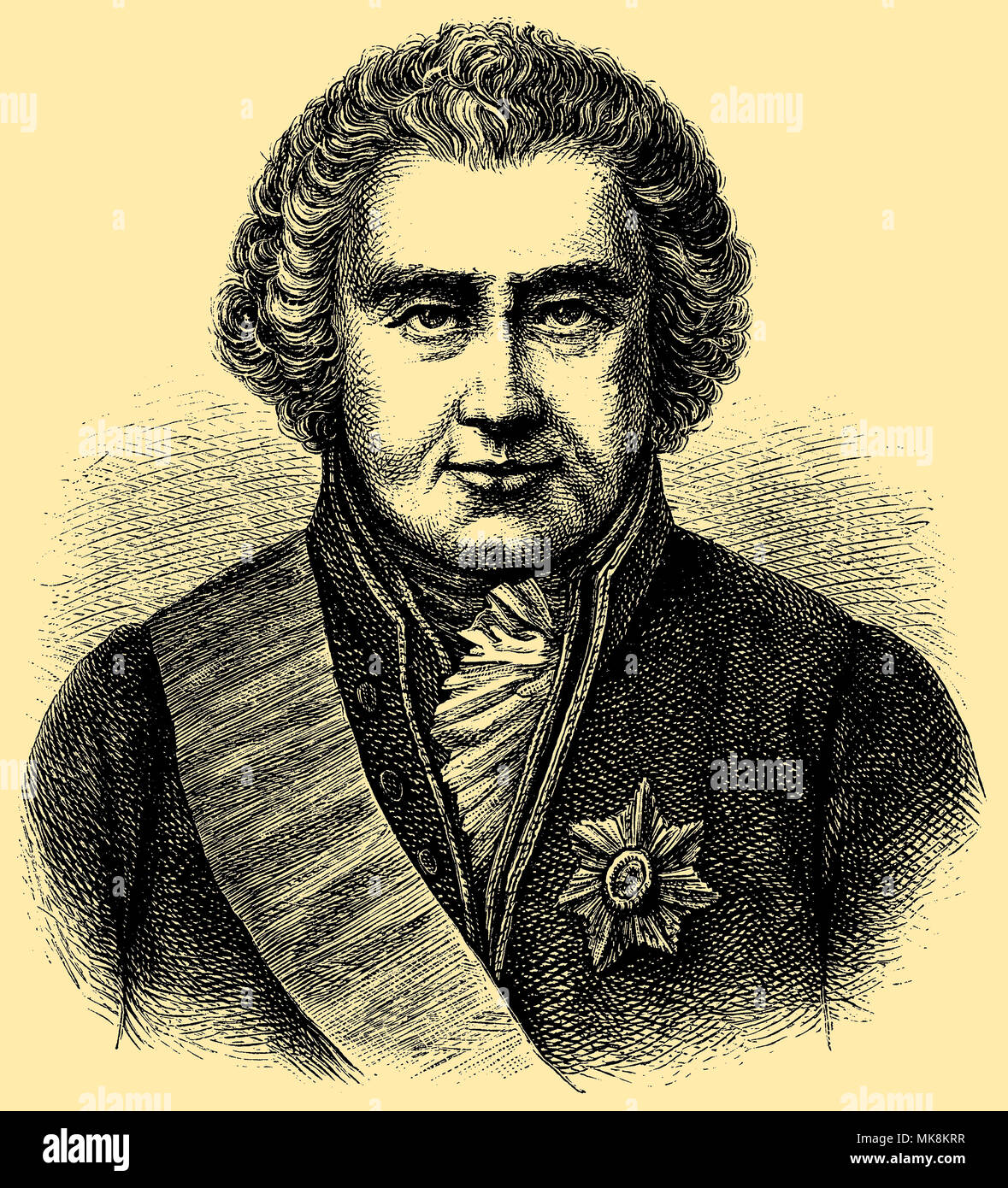 Sir Joseph Banks (né le 4 janvier 1743 , décédé le 19 juin, 1820 ), Banque D'Images