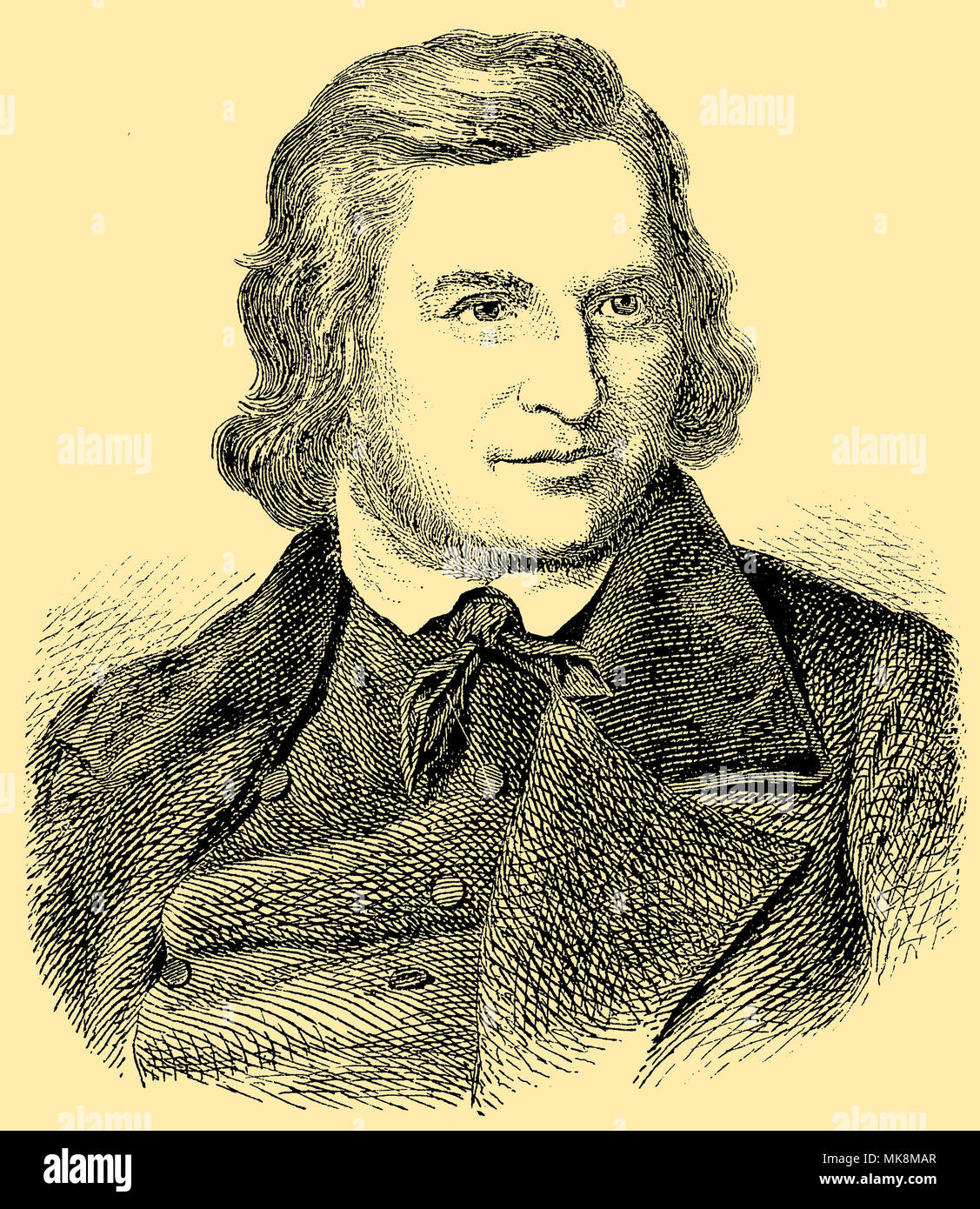 August Heinrich Hoffmann von Faller (b. Le 2 avril 1798, est décédé le 19 janvier 1874), Banque D'Images