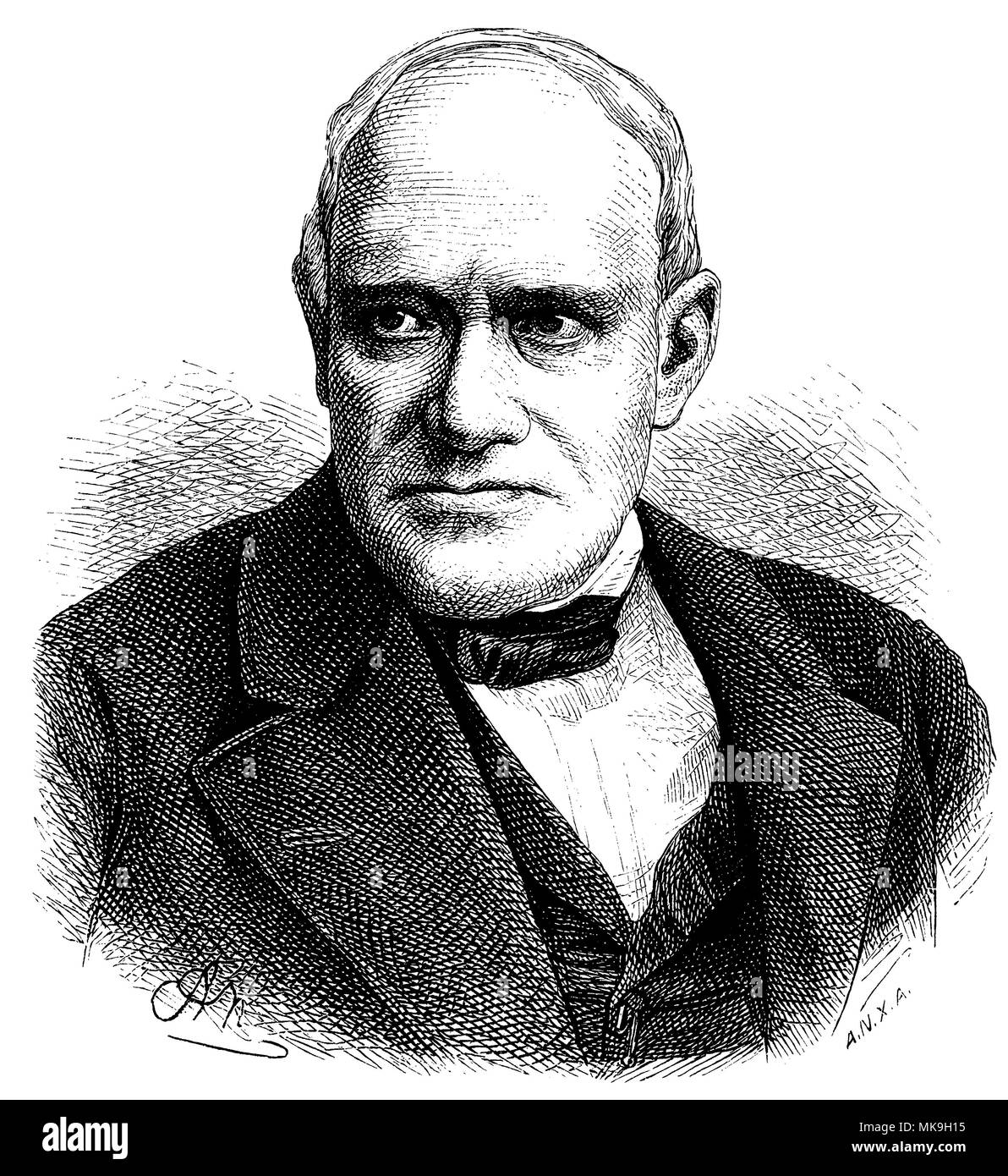 Adolf Anderssen (né le 6 juillet 1818, est décédé le 13 mars 1879), Banque D'Images