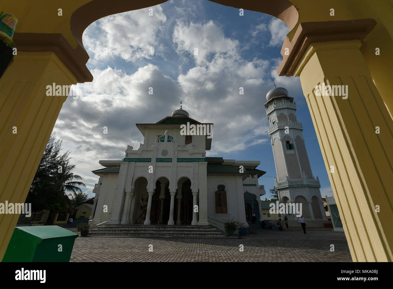 Mosquée Baiturrahim au district d'Aceh, Sumatra, Indonésie Banque D'Images