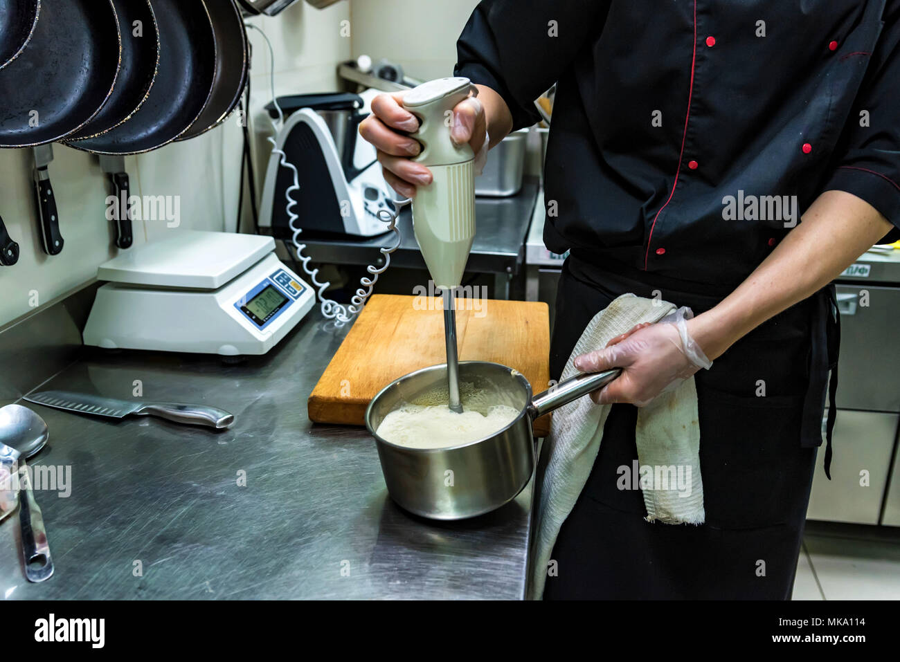Pâte à cooking Chef whipps séminaire Banque D'Images