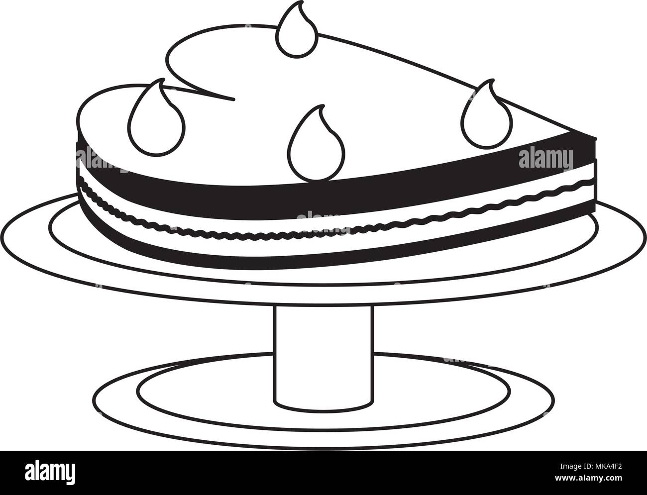 Gateau D Anniversaire En Forme De Coeur Icone Sur Fond Blanc Vector Illustration Image Vectorielle Stock Alamy