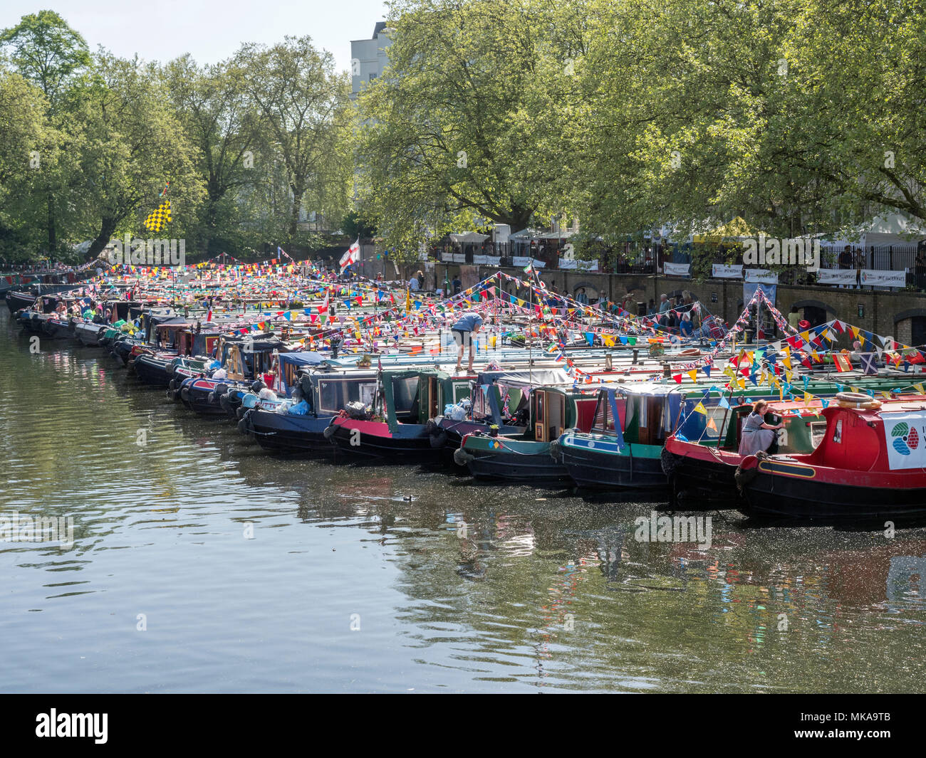 Londres, Royaume-Uni. 7 mai 2018. Les voies navigables Canal 'Association Cavalcade à petite Venise Londres UK 07/05/2018 Credit : Cabanel/Alamy Live News Banque D'Images