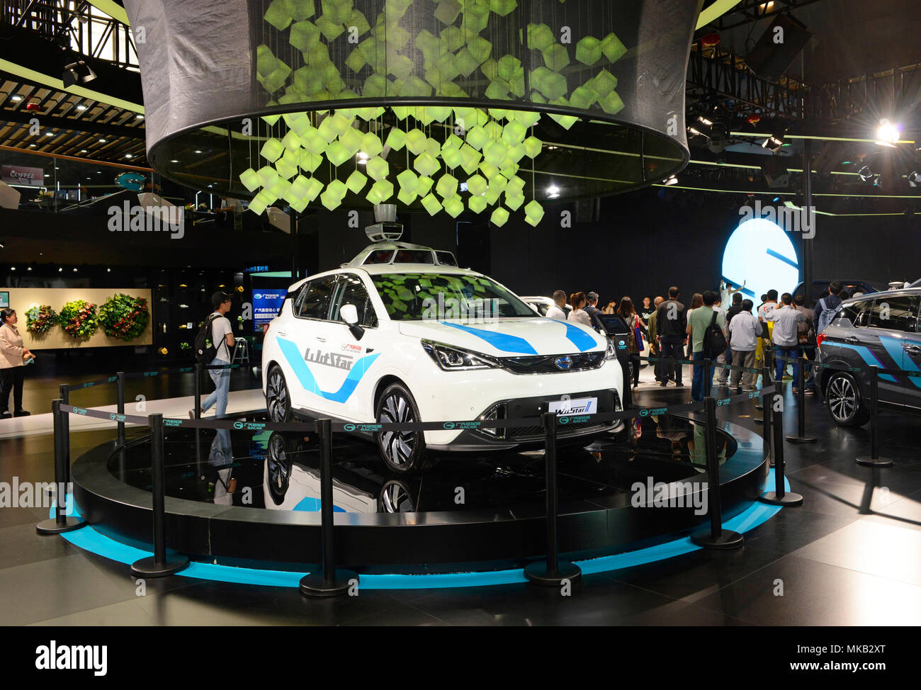 La conduite auto-Witstar GAC electric concept car au salon de l'Auto China 2018 motor show à Pékin, Chine Banque D'Images