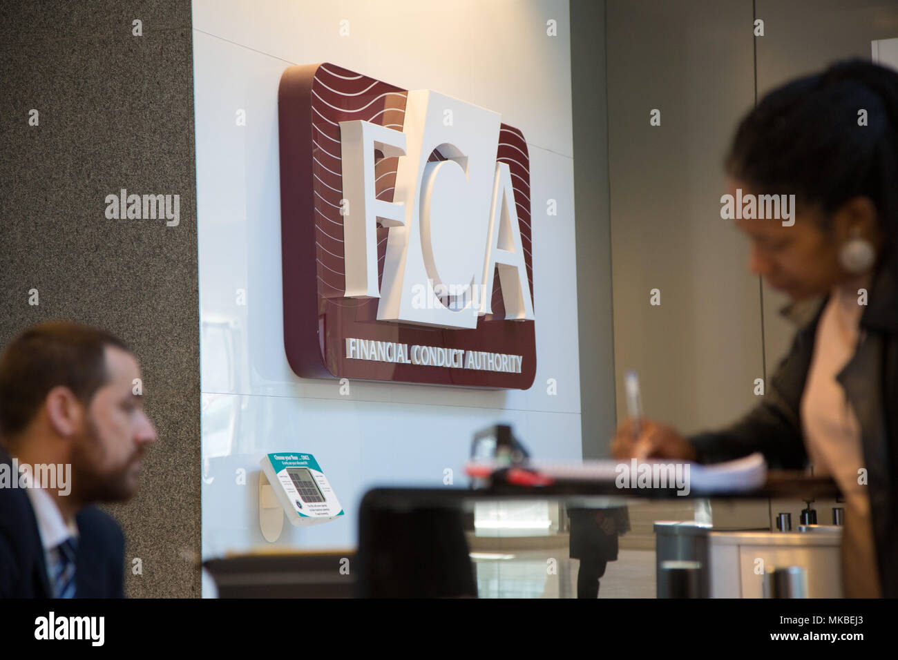 Financial Conduct Authority (FCA) bureaux, North Colonnade, Docklands, London Banque D'Images