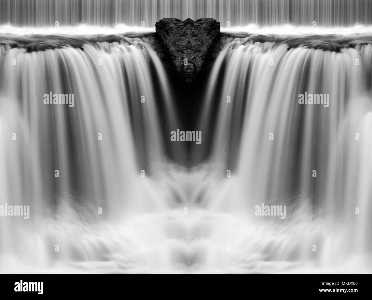 Chute d'eau en cascade de l'Idaho Shoshone soir scenic Banque D'Images